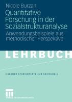 Quantitative Forschung in der Sozialstrukturanalyse