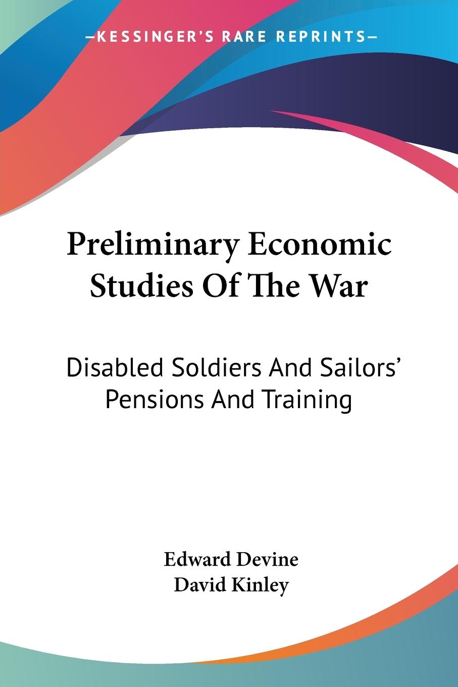 Preliminary Economic Studies Of The War