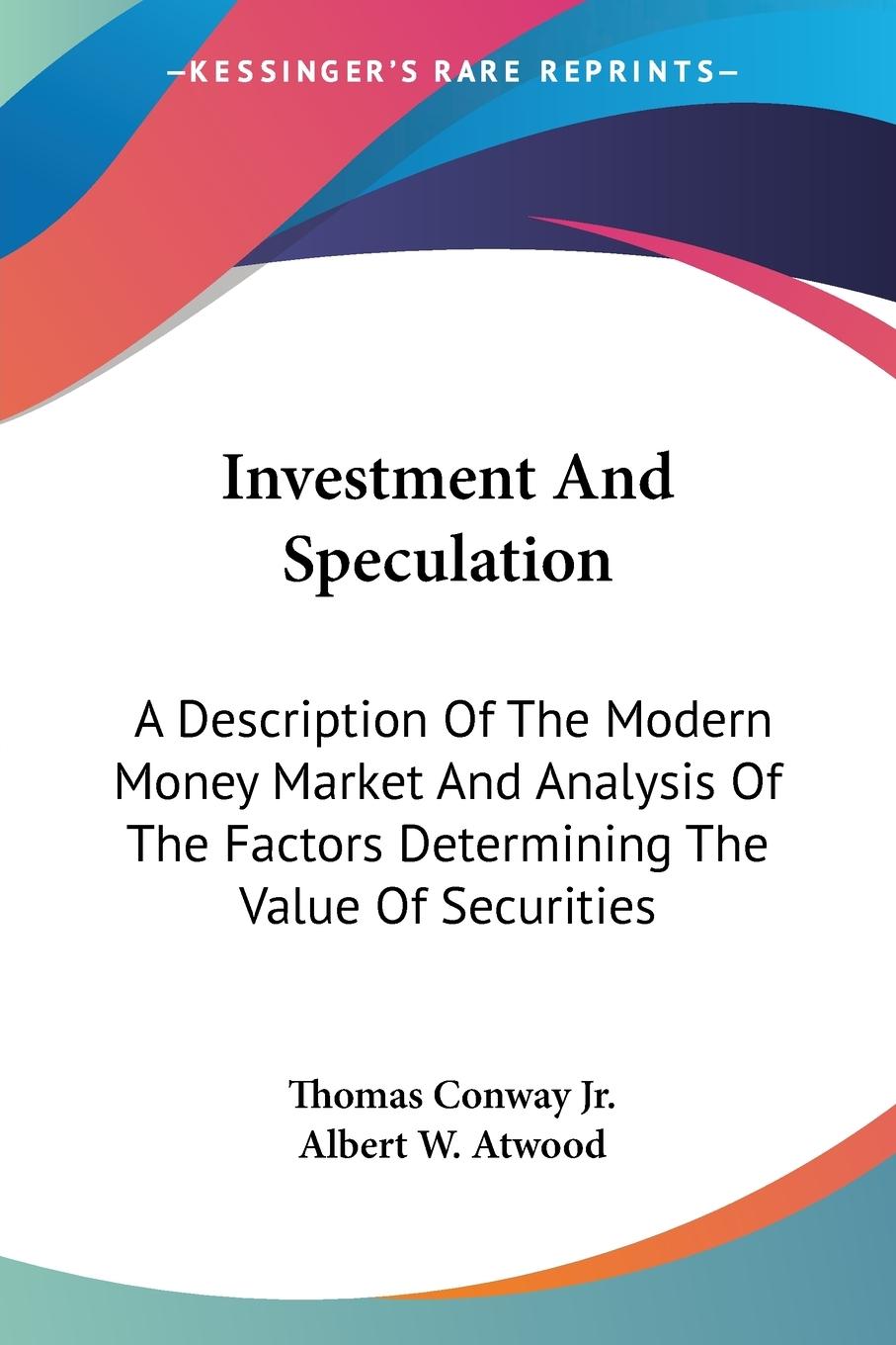 Investment And Speculation