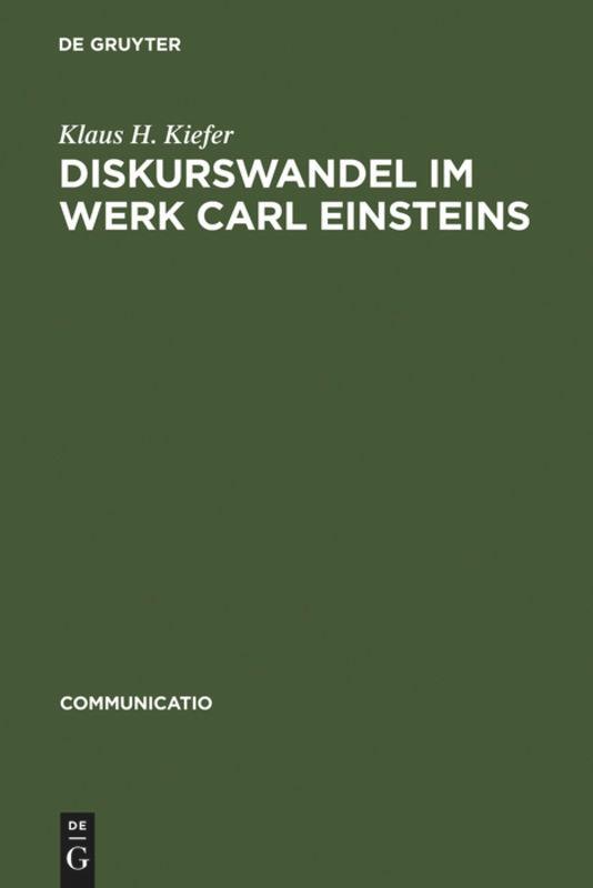 Diskurswandel im Werk Carl Einsteins