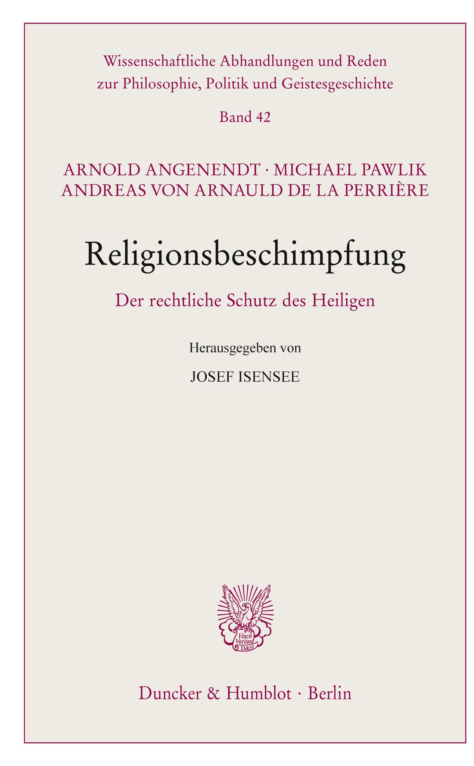 Religionsbeschimpfung.