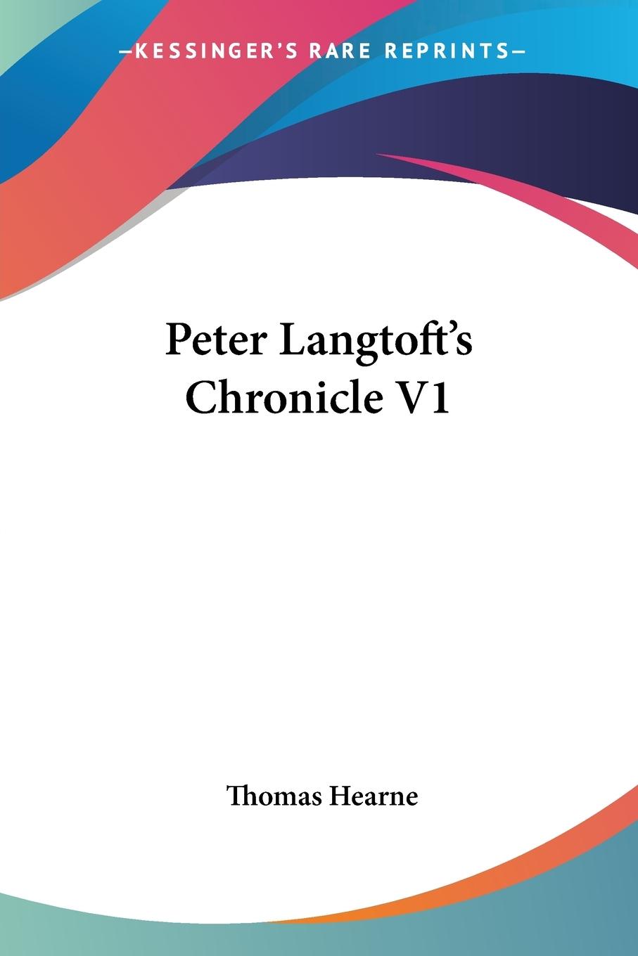 Peter Langtoft's Chronicle V1