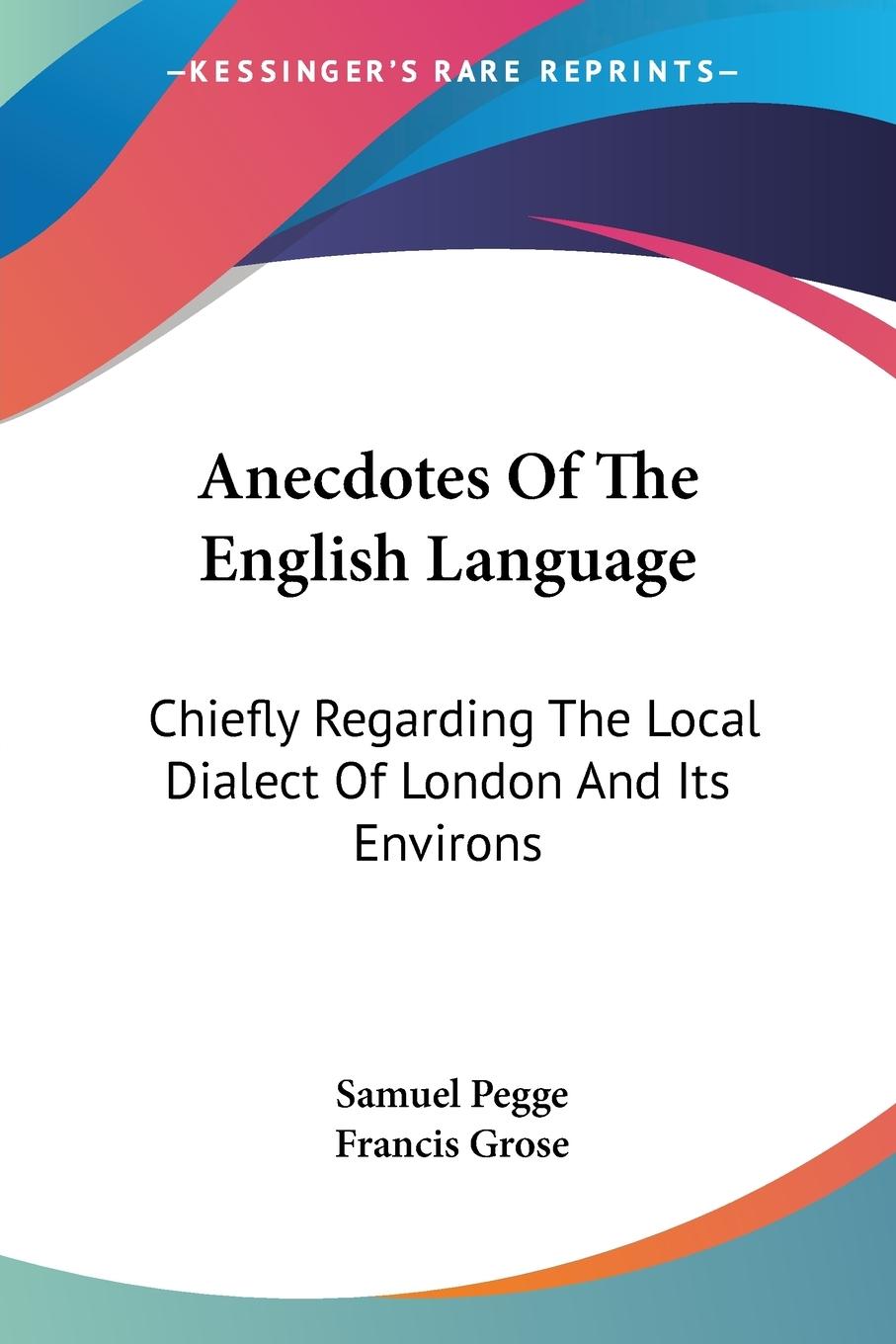 Anecdotes Of The English Language