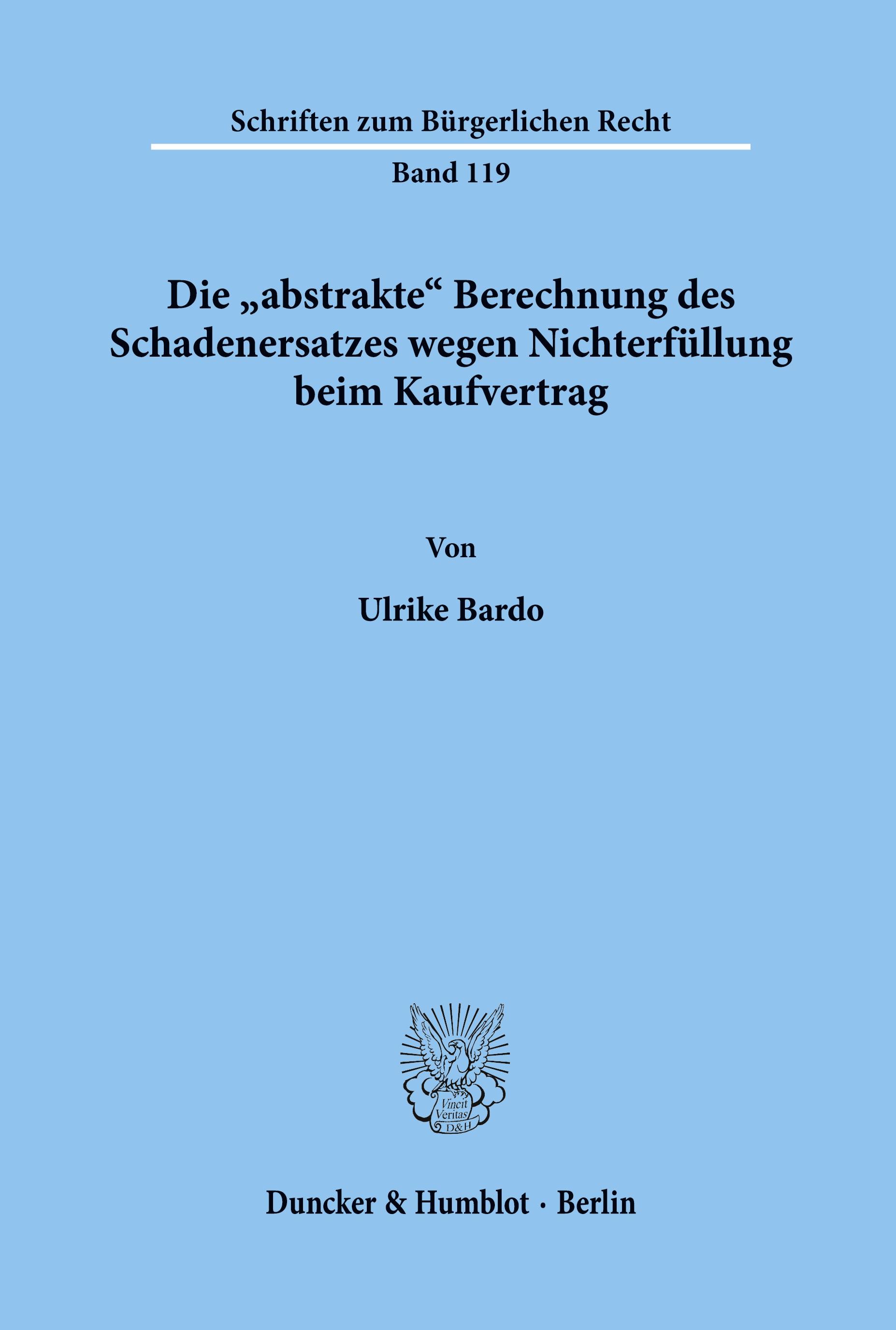 Die "abstrakte" Berechnung des Schadenersatzes wegen Nichterfüllung beim Kaufvertrag.