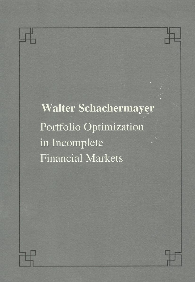 Portfolio Optimizations in Incomplete Financial Markets