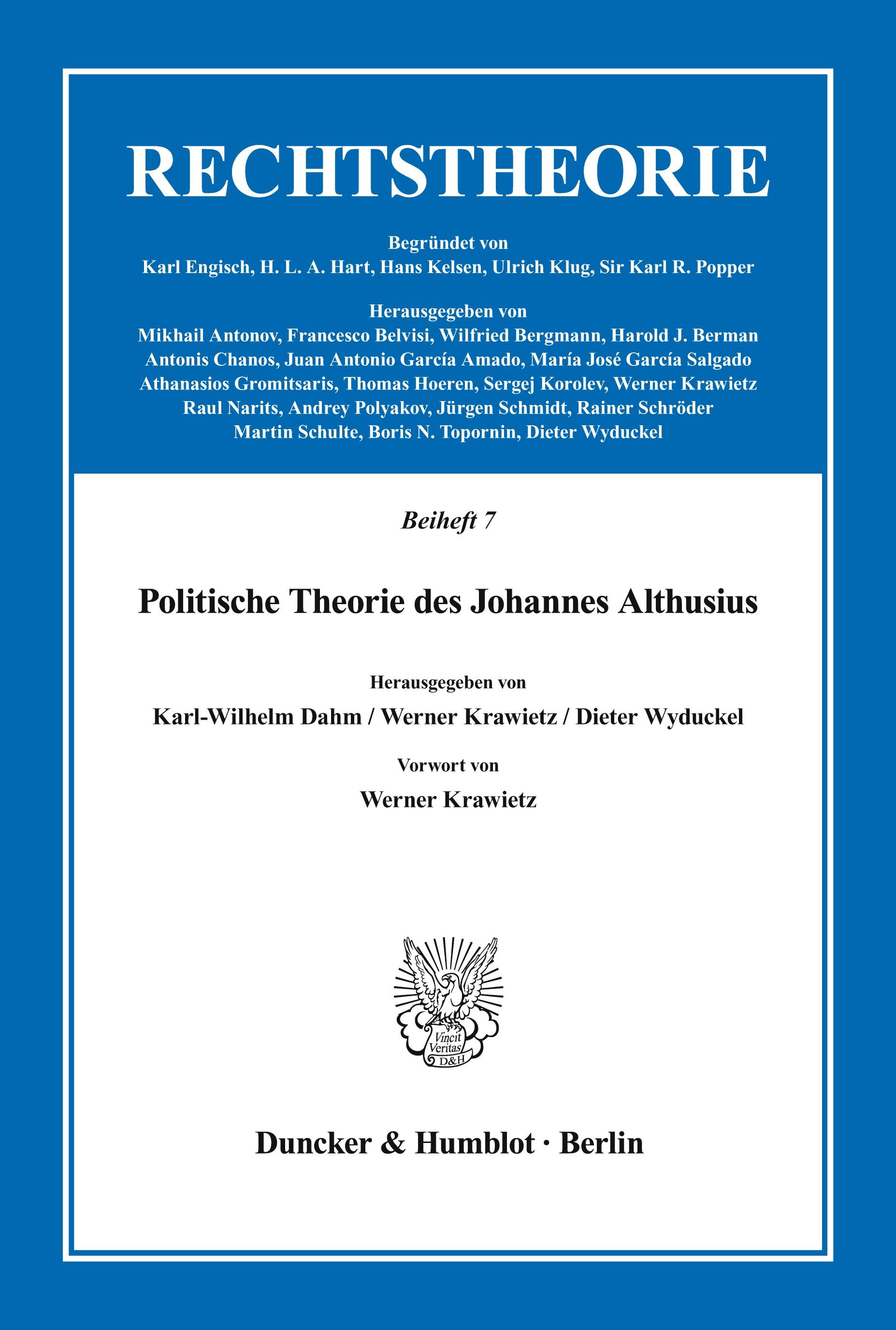 Politische Theorie des Johannes Althusius.