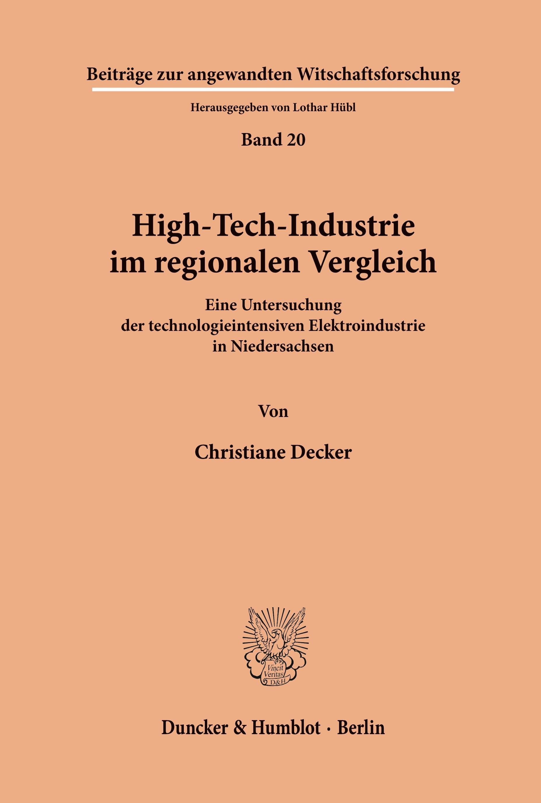 High-Tech-Industrie im regionalen Vergleich.