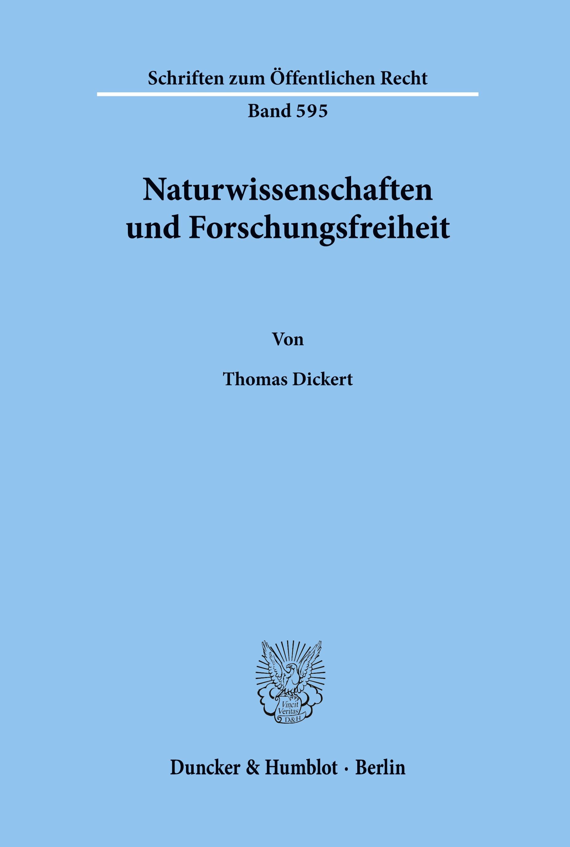 Naturwissenschaften und Forschungsfreiheit.