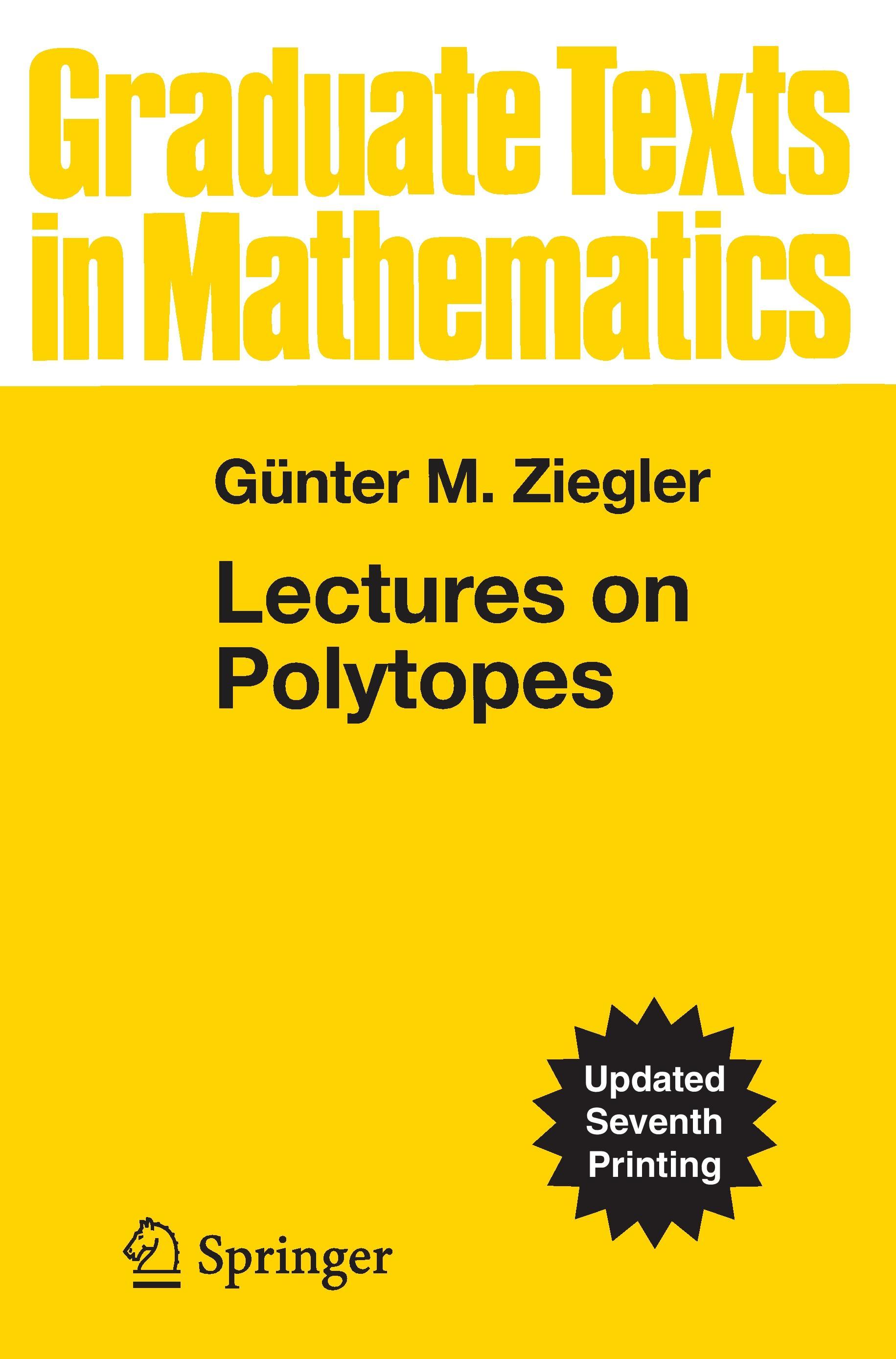 Lectures on Polytopes