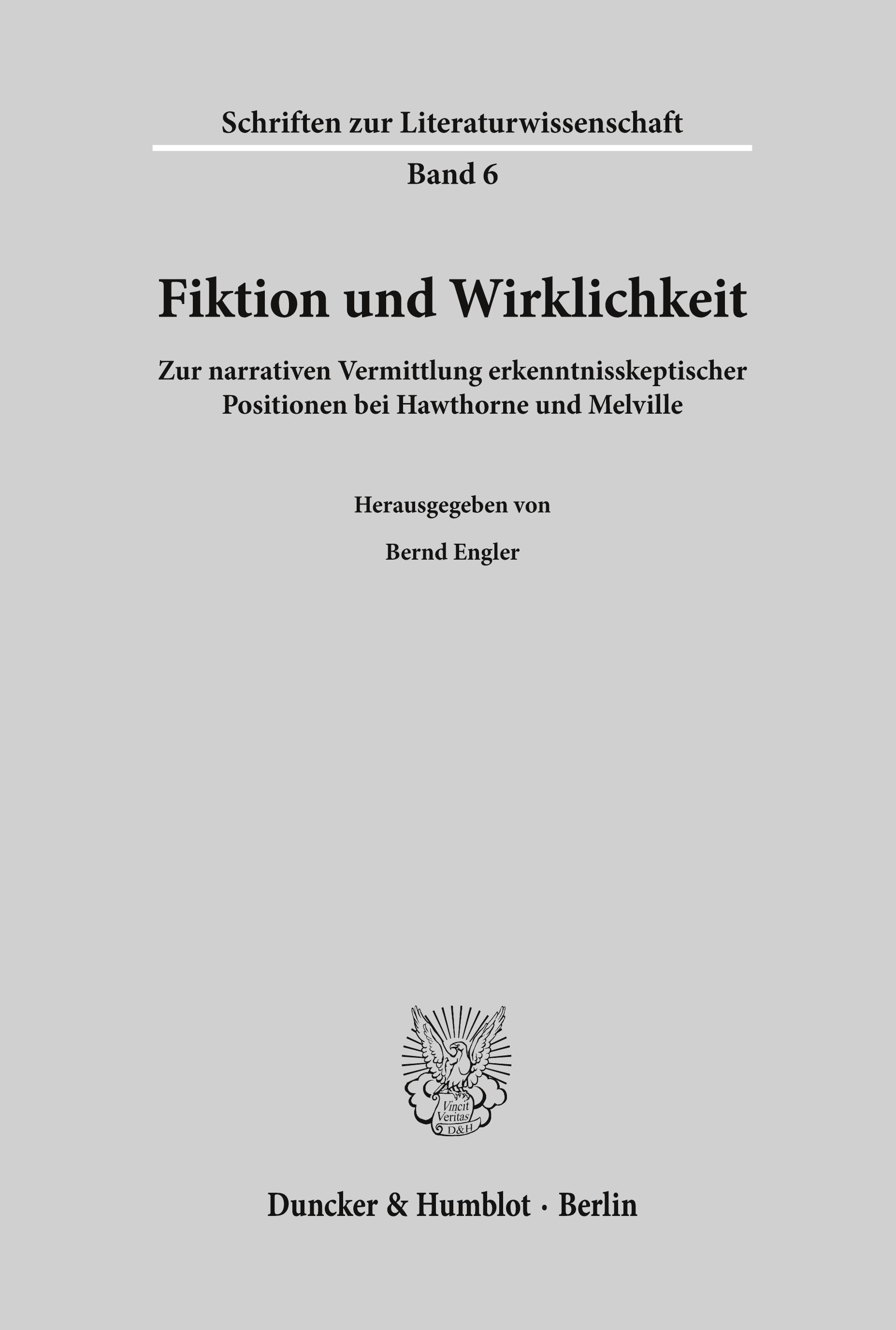 Fiktion und Wirklichkeit.