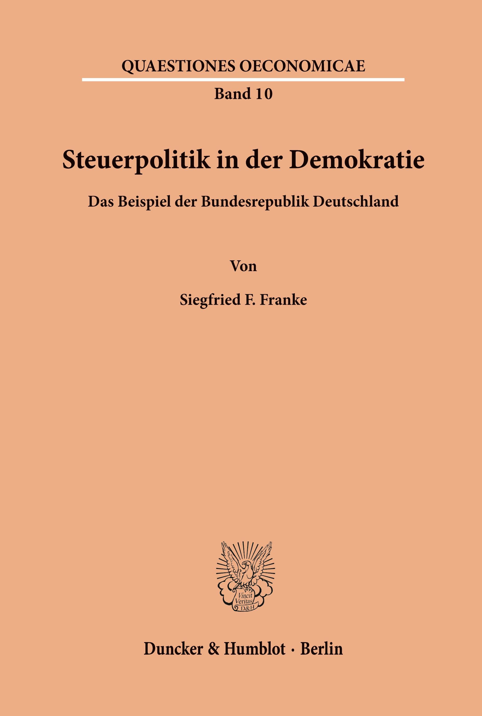 Steuerpolitik in der Demokratie.