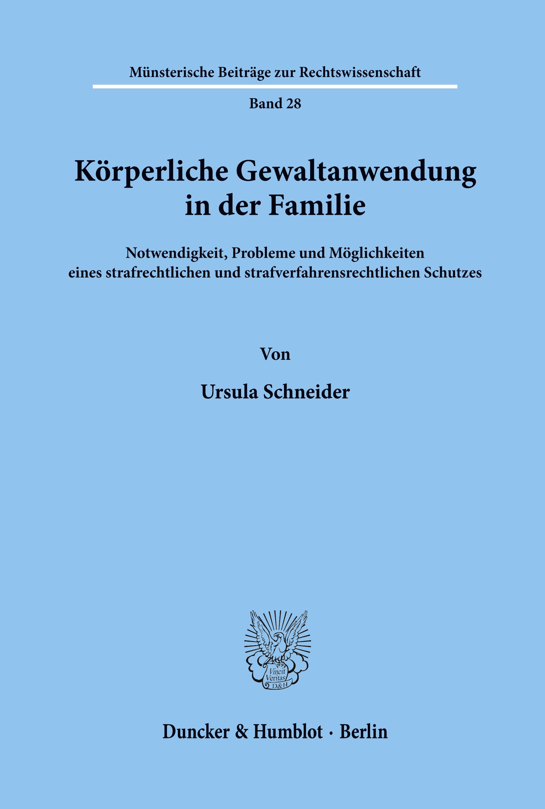 Körperliche Gewaltanwendung in der Familie.