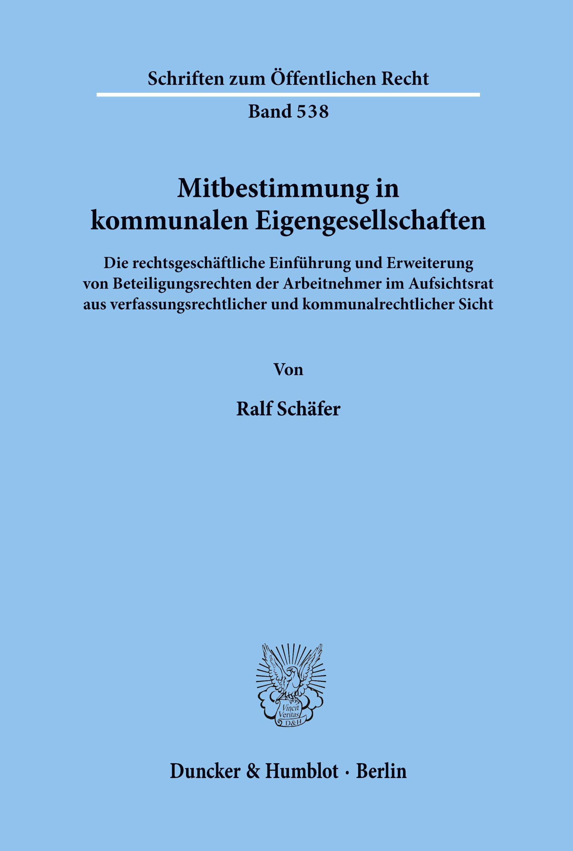 Mitbestimmung in kommunalen Eigengesellschaften.