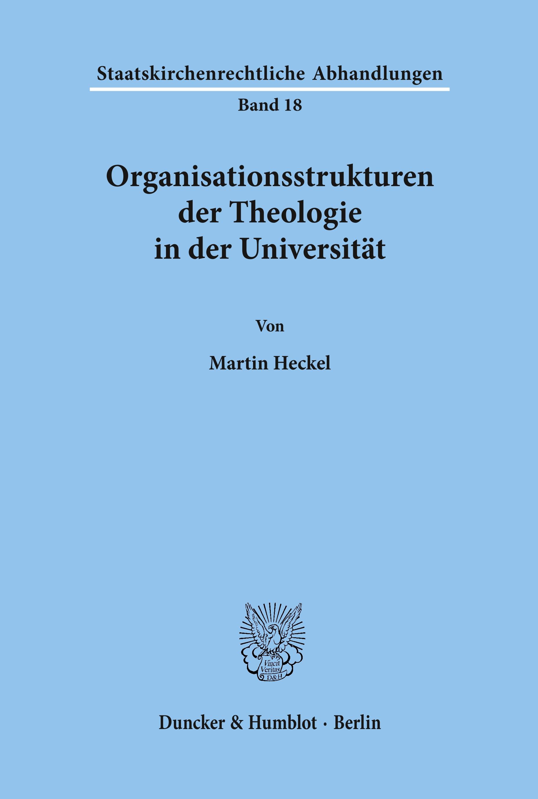 Organisationsstrukturen der Theologie in der Universität.