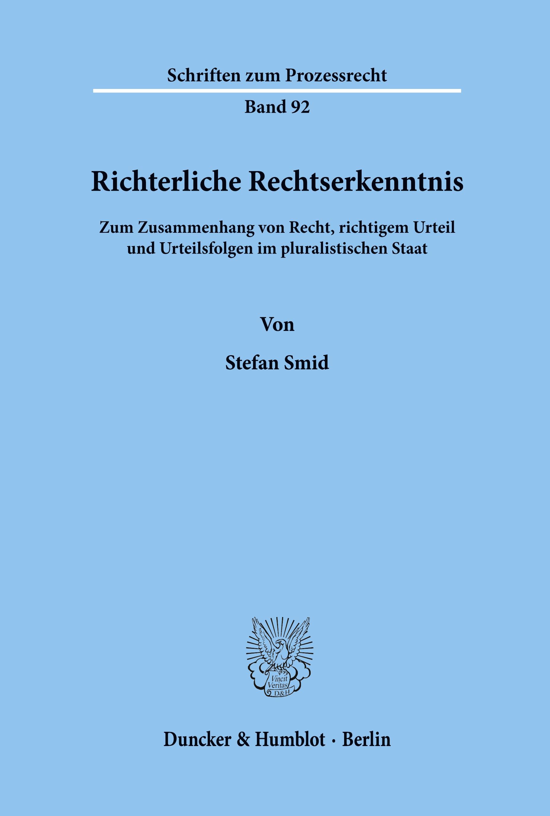 Richterliche Rechtserkenntnis.