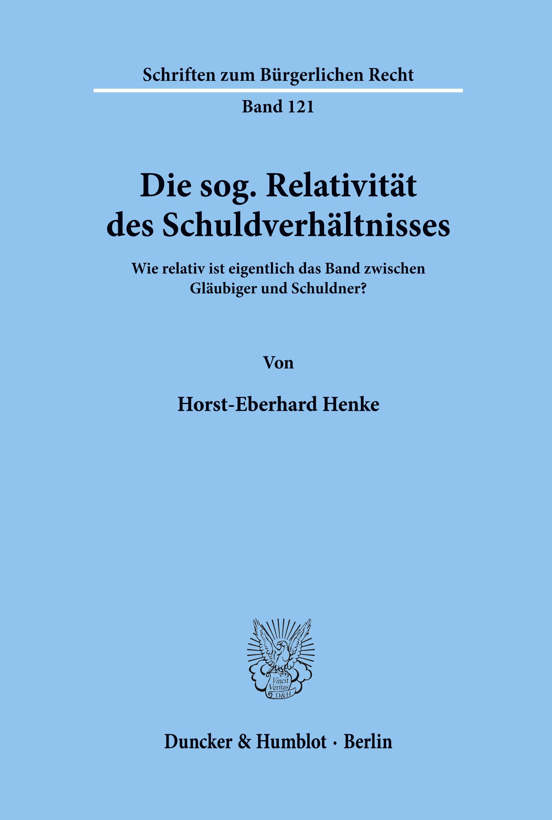 Die sog. Relativität des Schuldverhältnisses.