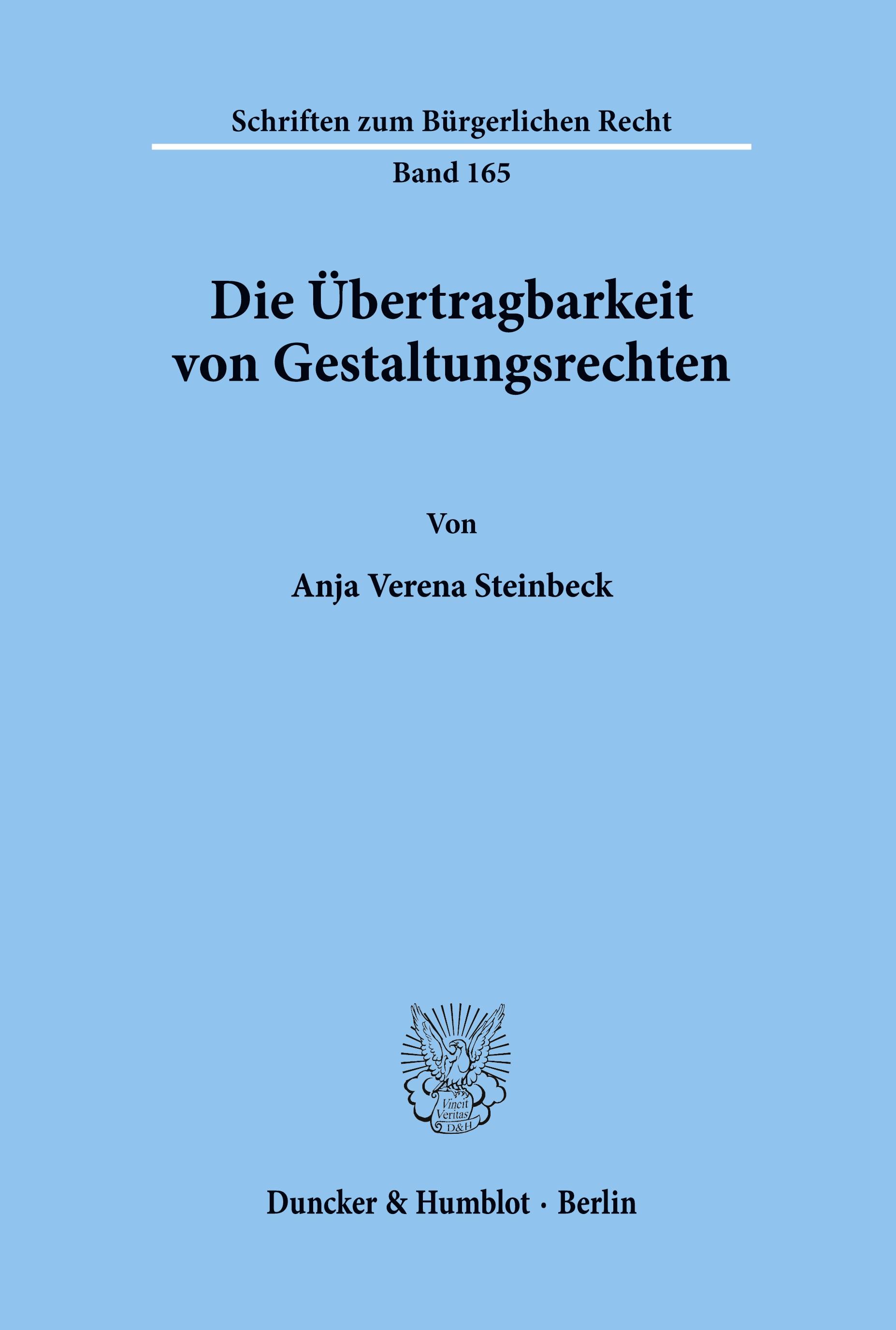 Die Übertragbarkeit von Gestaltungsrechten.