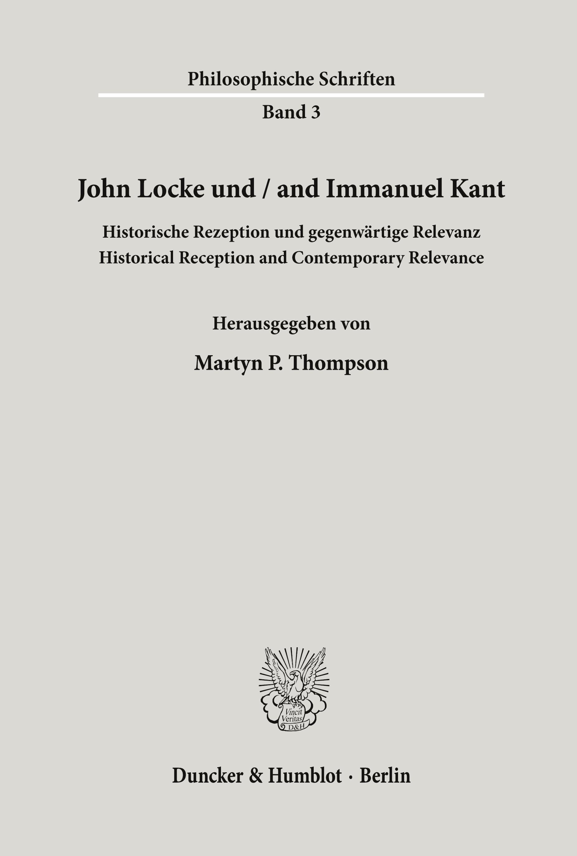 John Locke und / and Immanuel Kant.