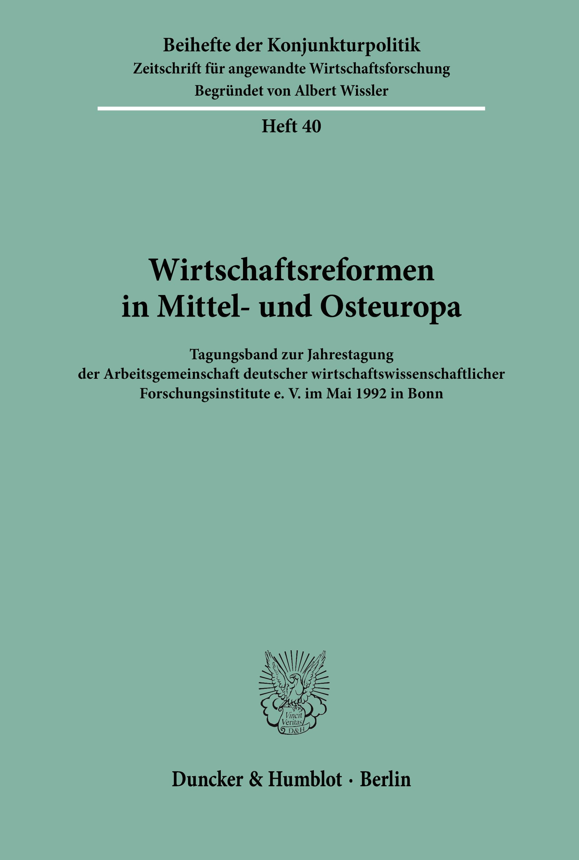 Wirtschaftsreformen in Mittel- und Osteuropa.