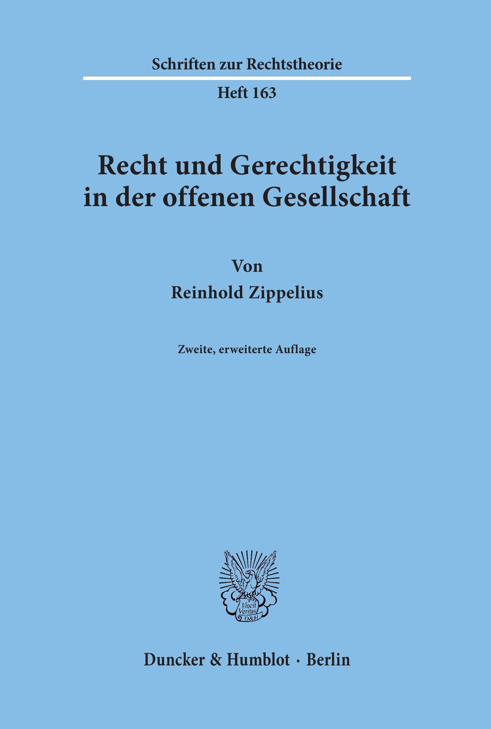 Recht und Gerechtigkeit in der offenen Gesellschaft.