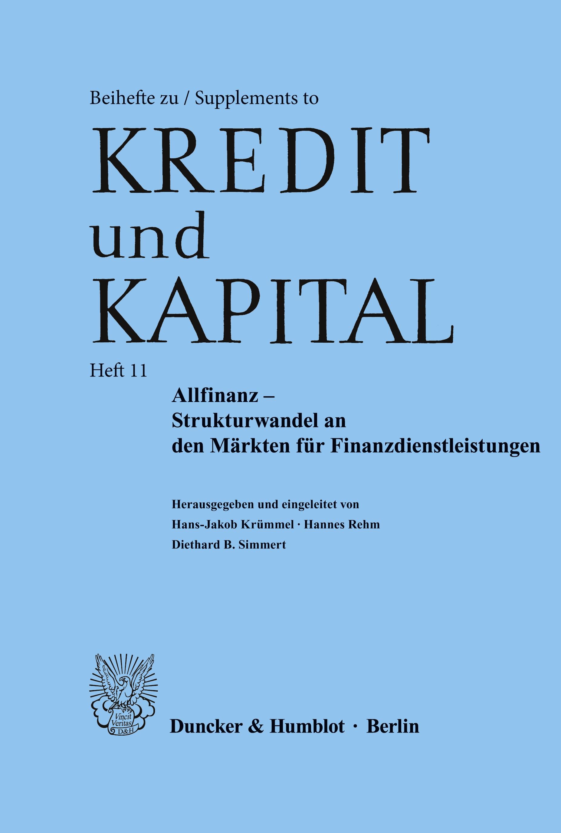 Allfinanz ¿ Strukturwandel an den Märkten für Finanzdienstleistungen.