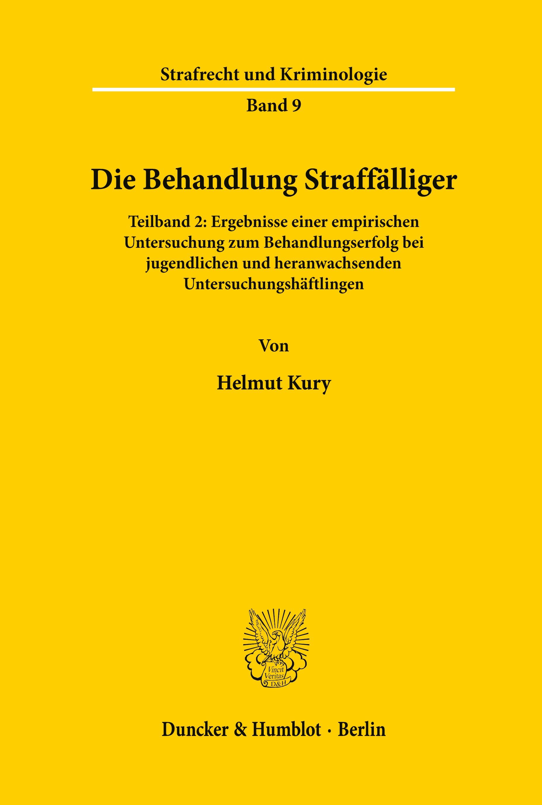 Die Behandlung Straffälliger.