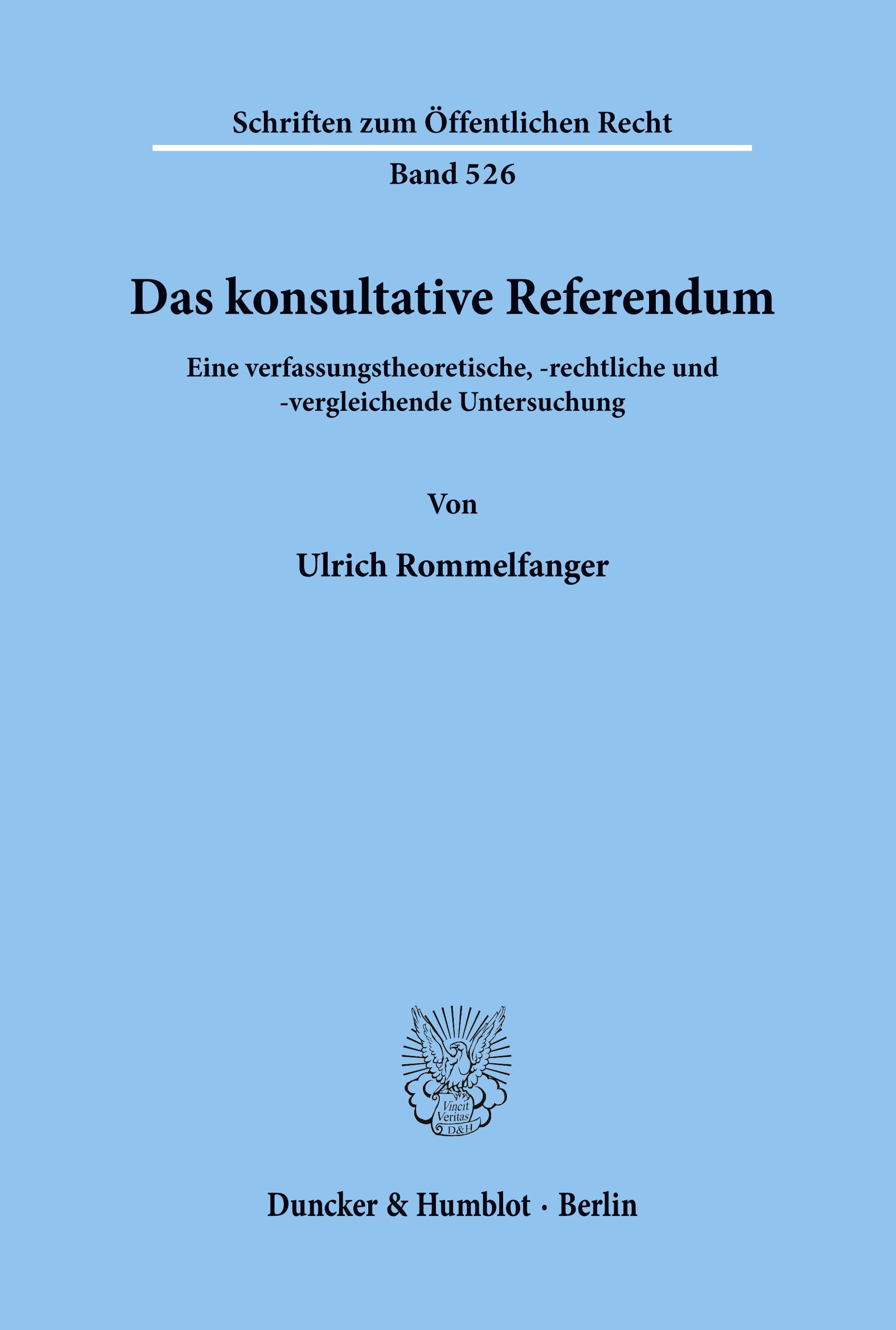 Das konsultative Referendum.