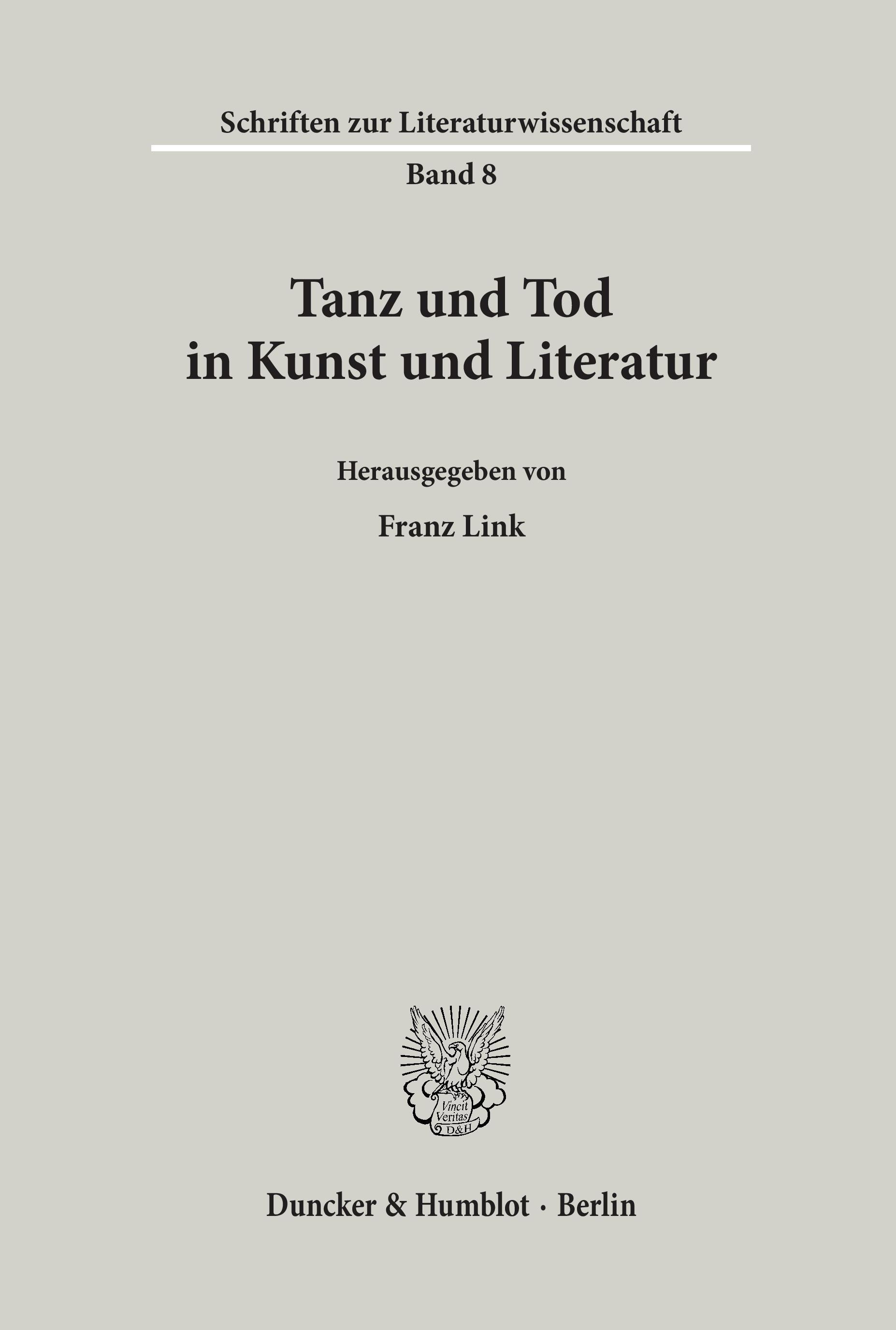 Tanz und Tod in Kunst und Literatur.