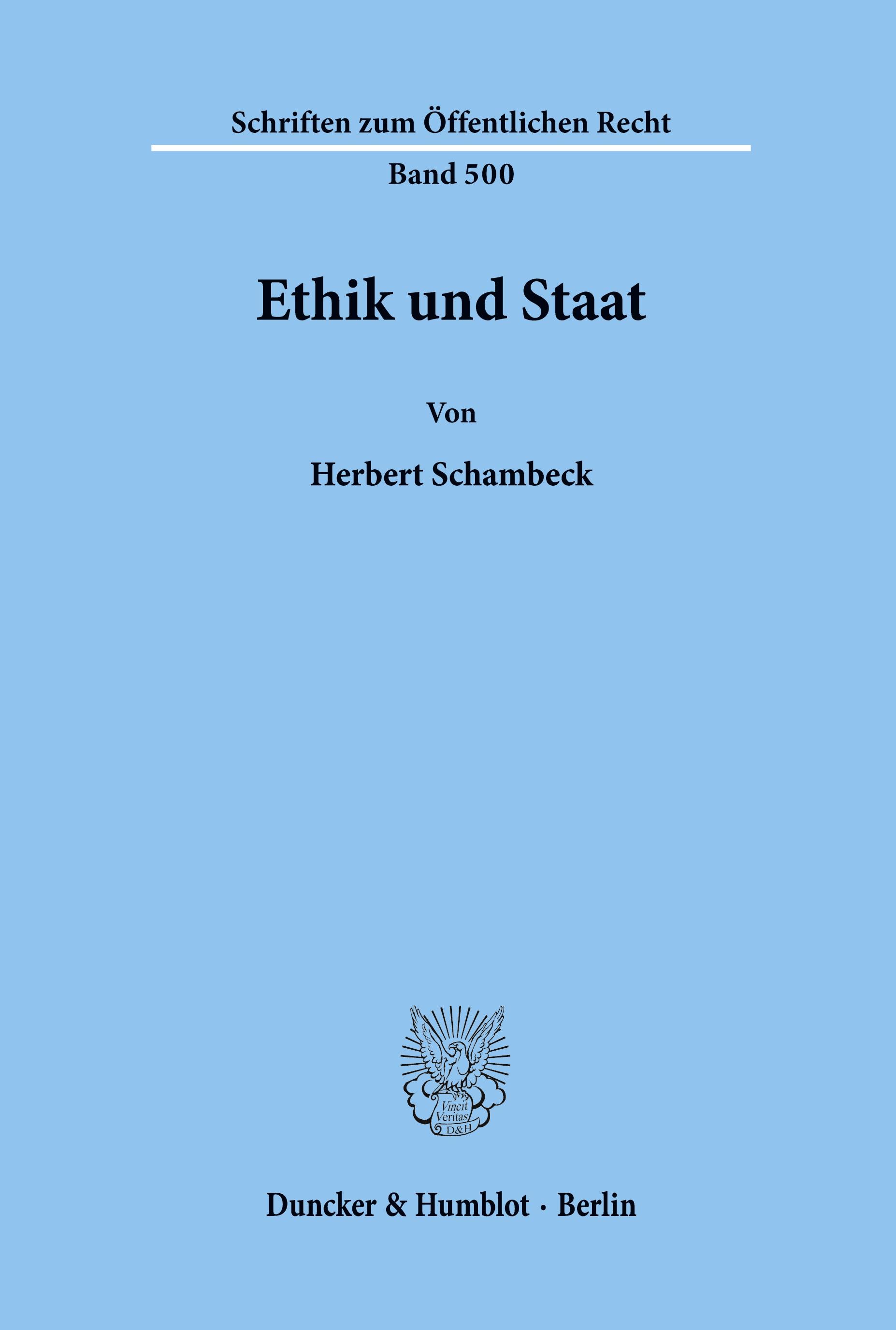 Ethik und Staat.