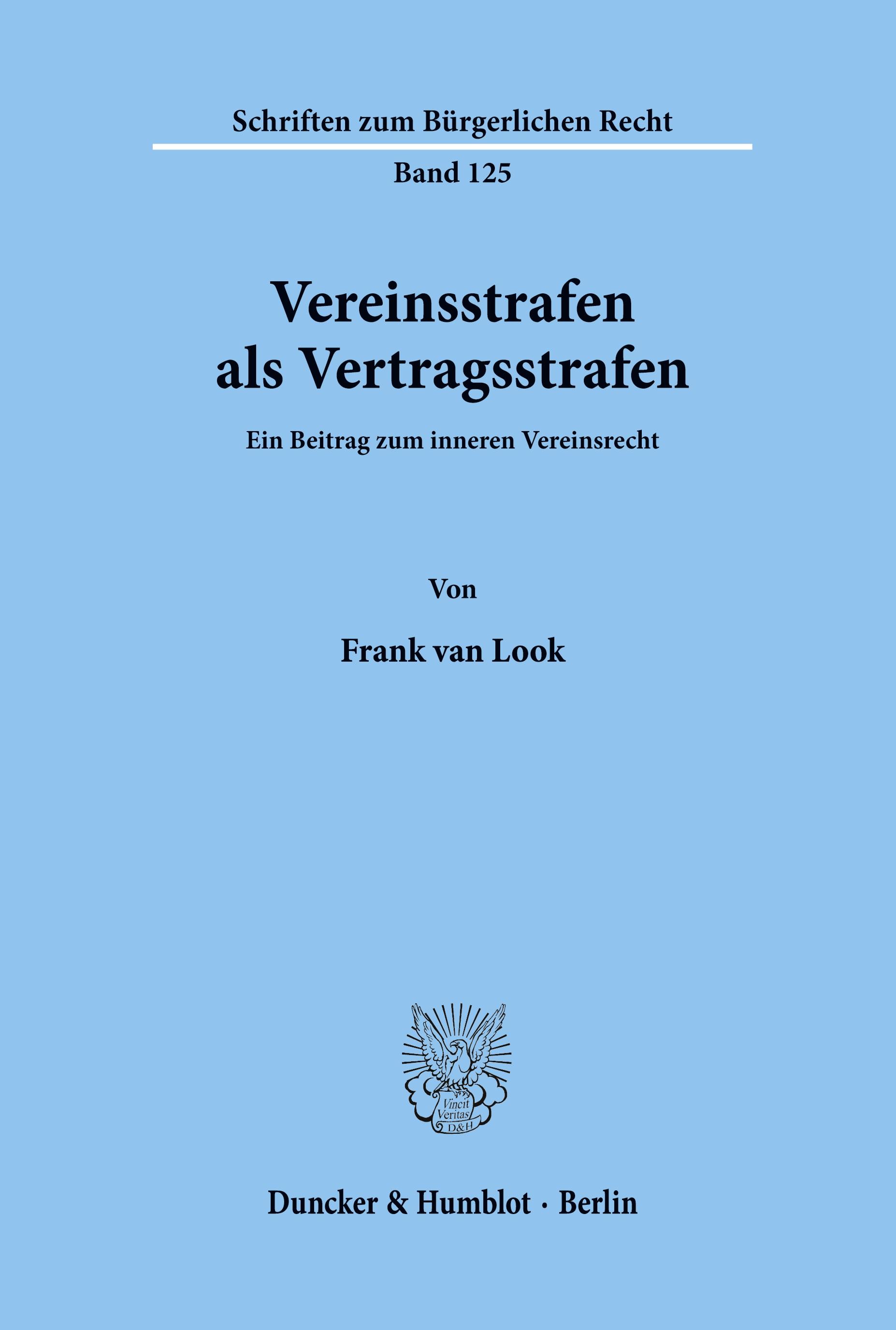 Vereinsstrafen als Vertragsstrafen.