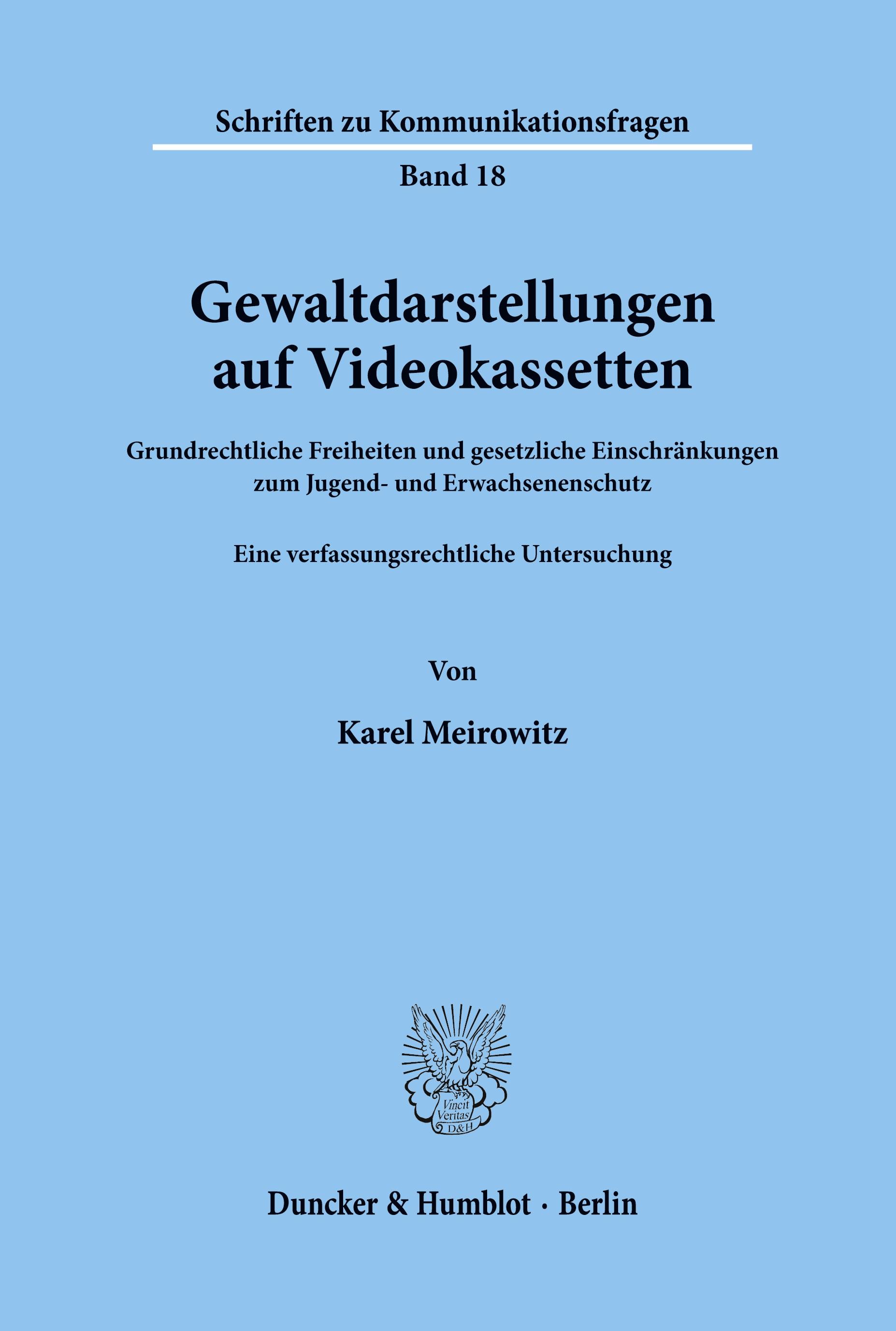 Gewaltdarstellungen auf Videokassetten.