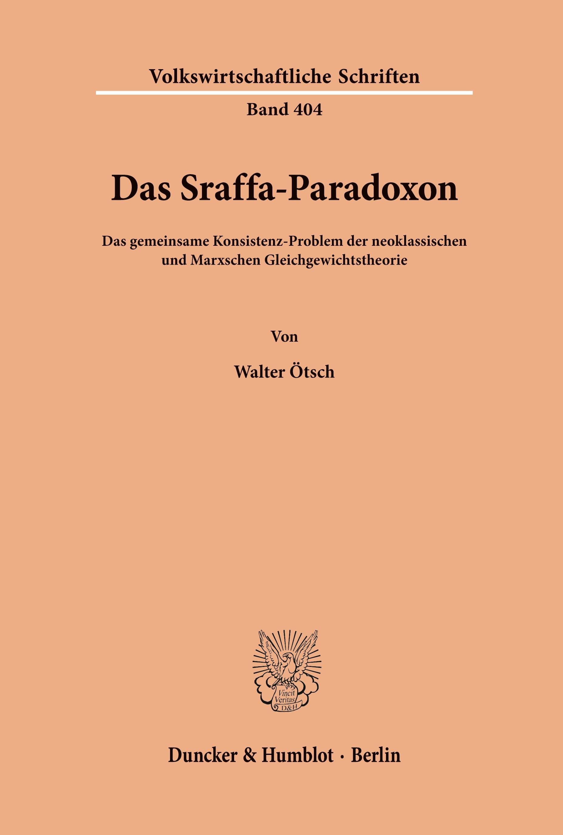 Das Sraffa-Paradoxon.