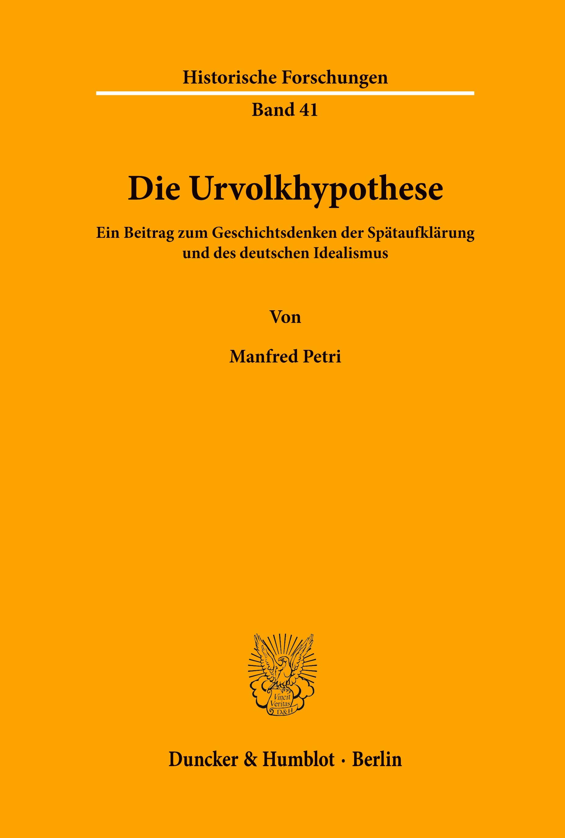 Die Urvolkhypothese.