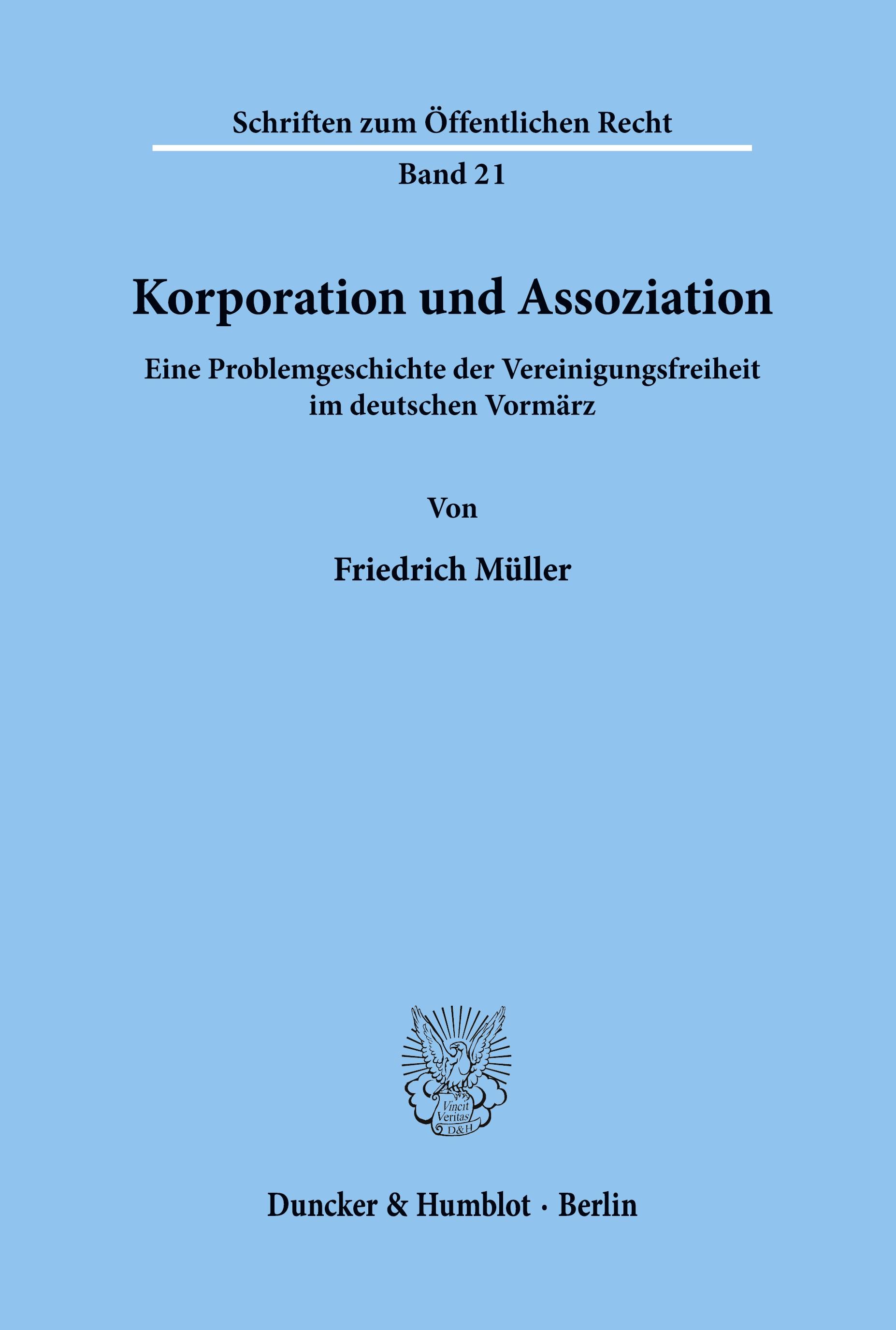 Korporation und Assoziation.