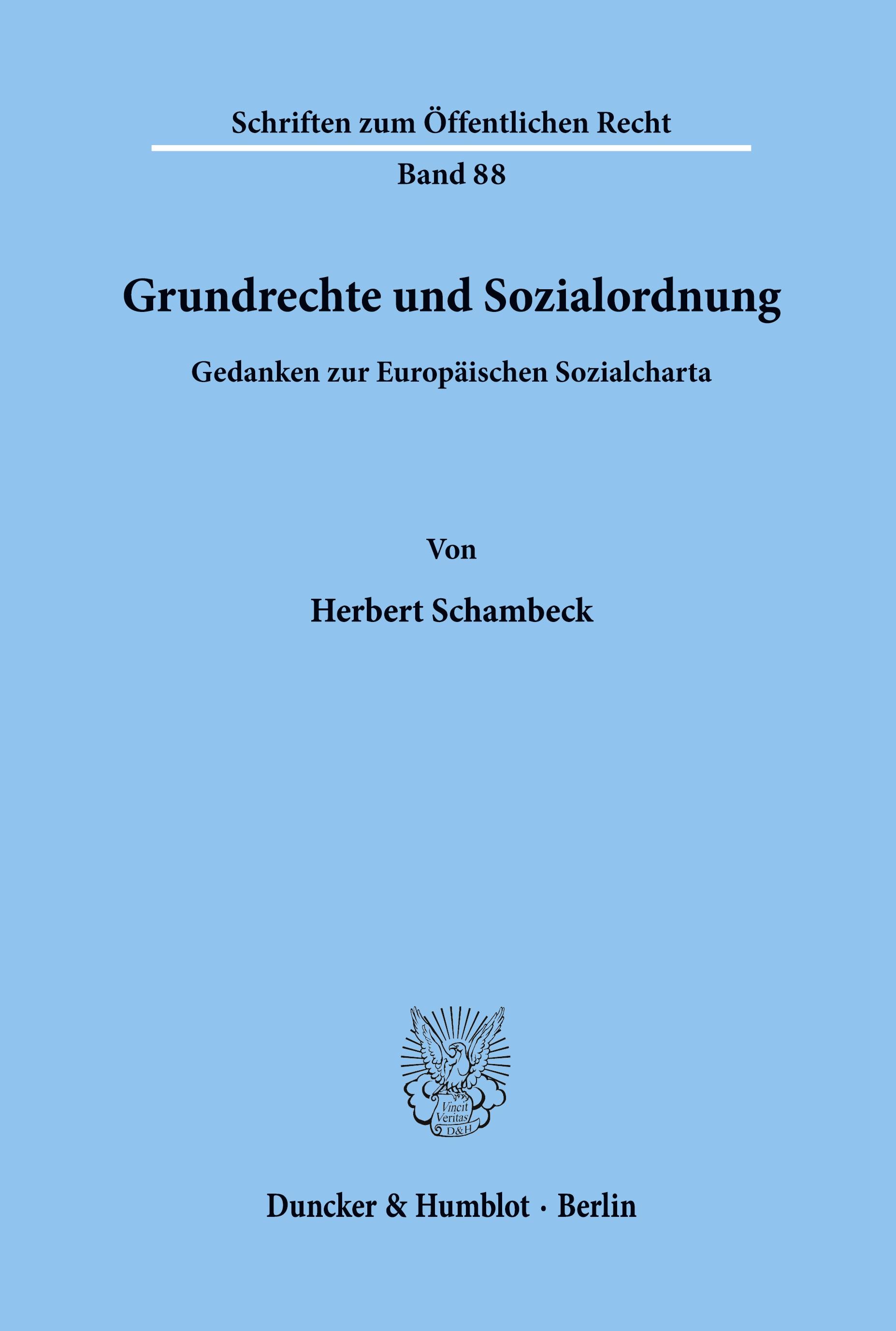 Grundrechte und Sozialordnung.