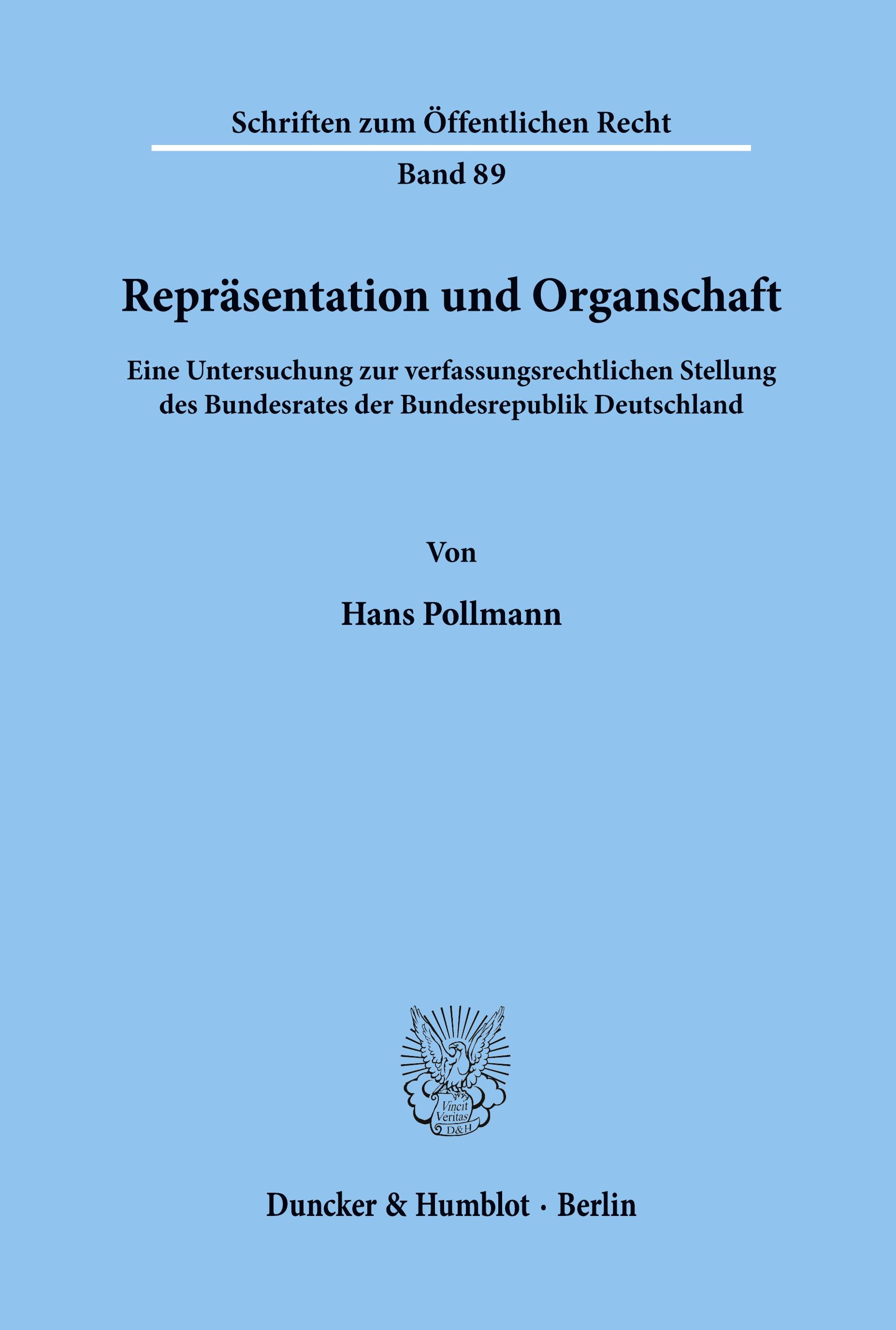 Repräsentation und Organschaft.