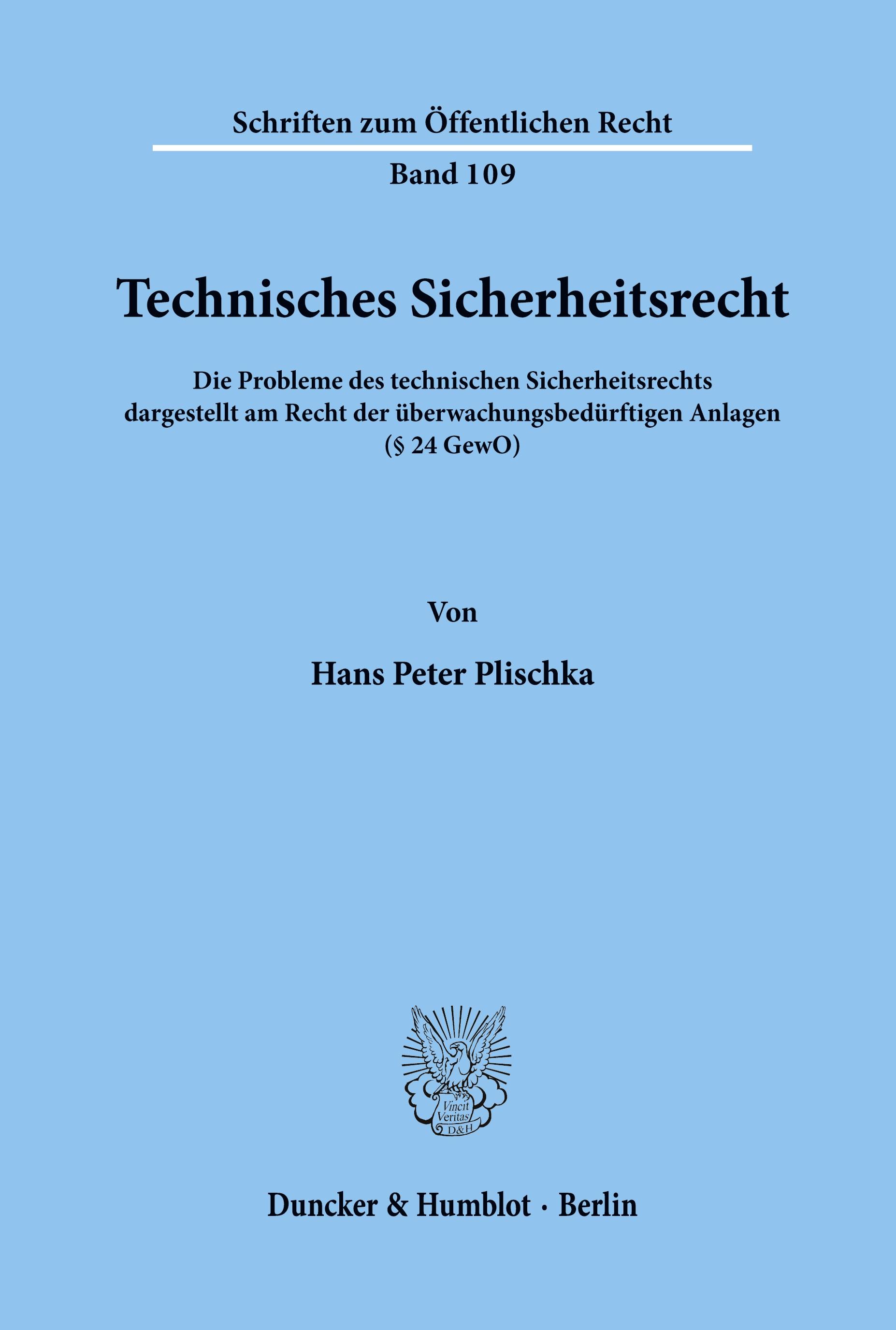 Technisches Sicherheitsrecht.