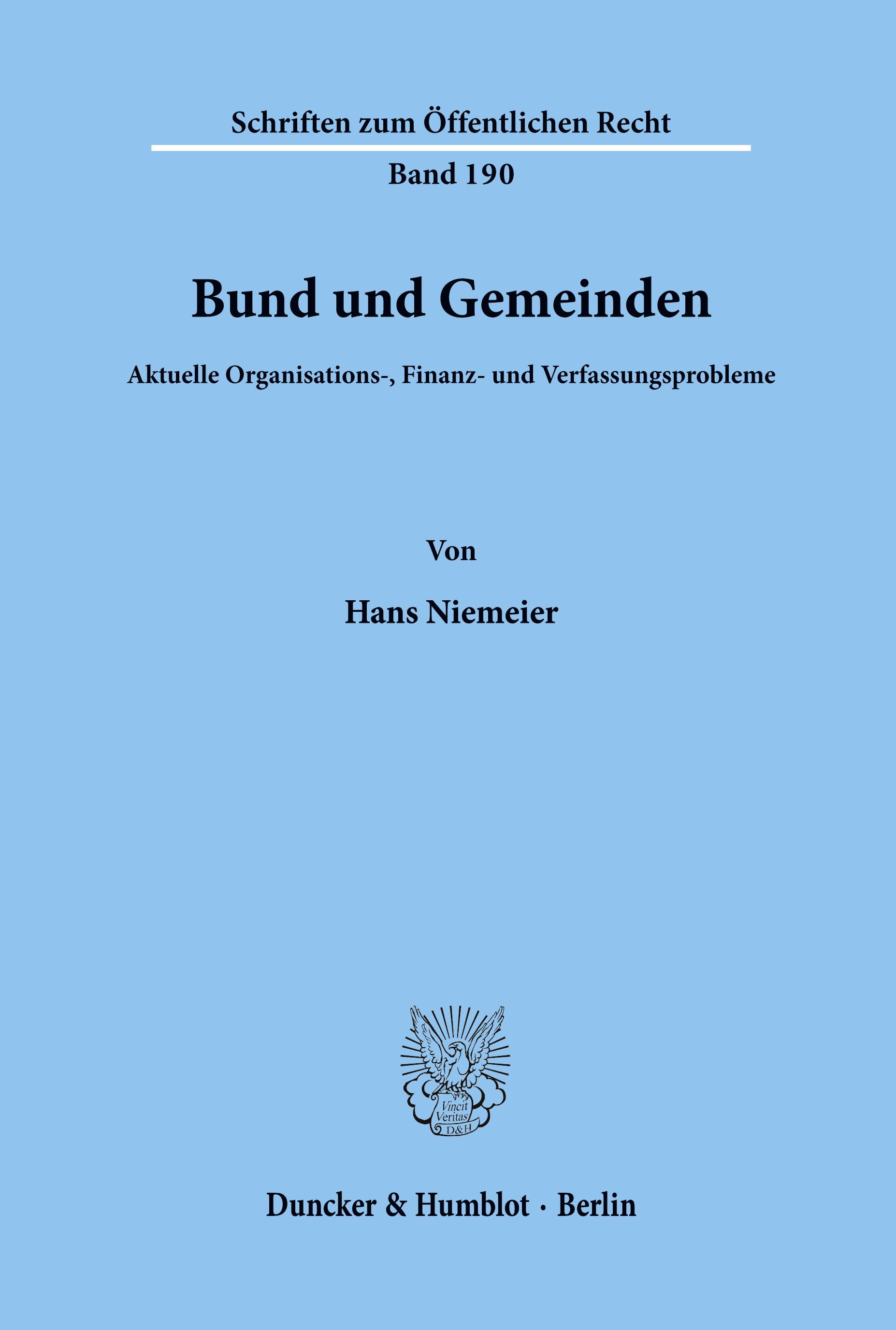 Bund und Gemeinden.