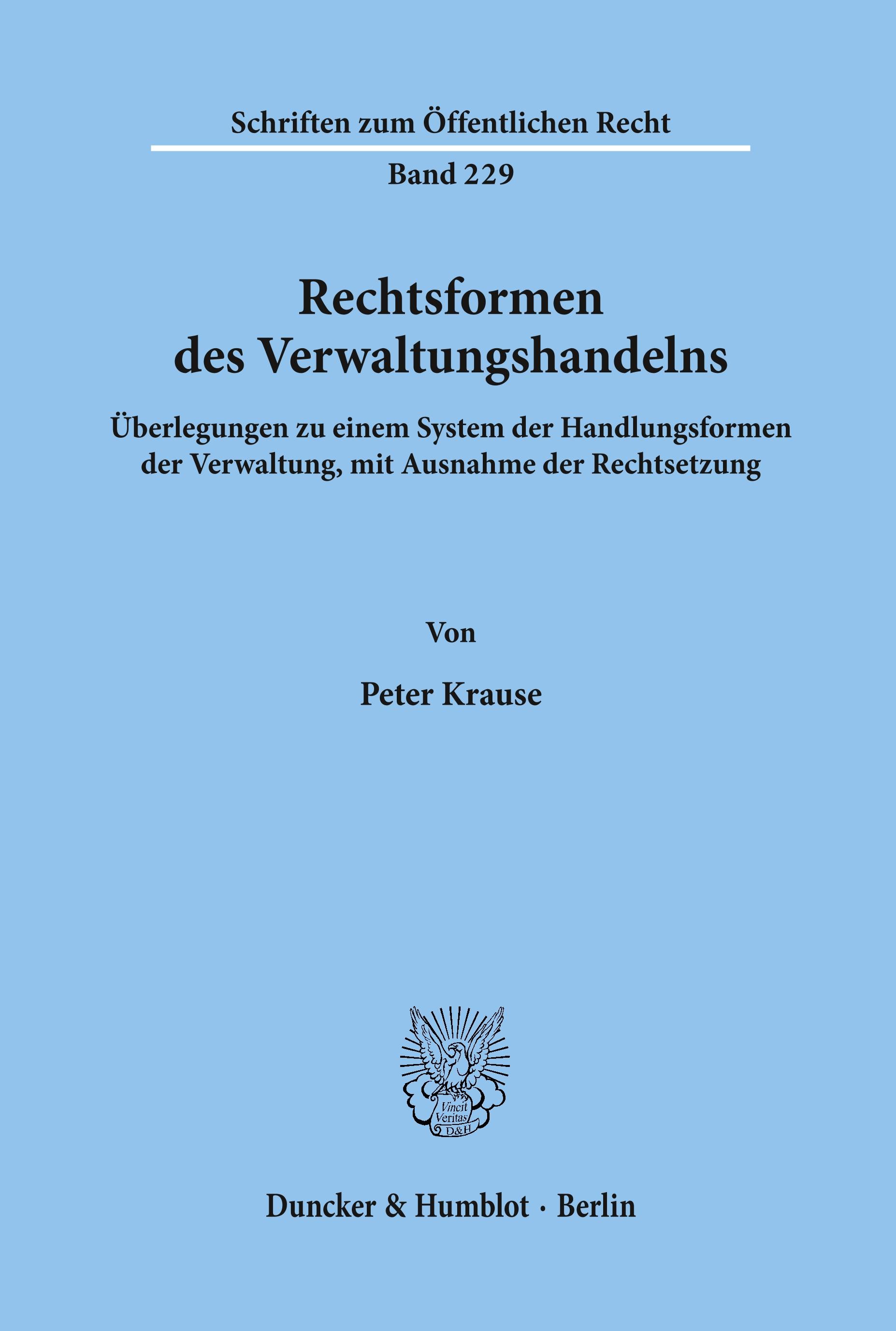 Rechtsformen des Verwaltungshandelns.