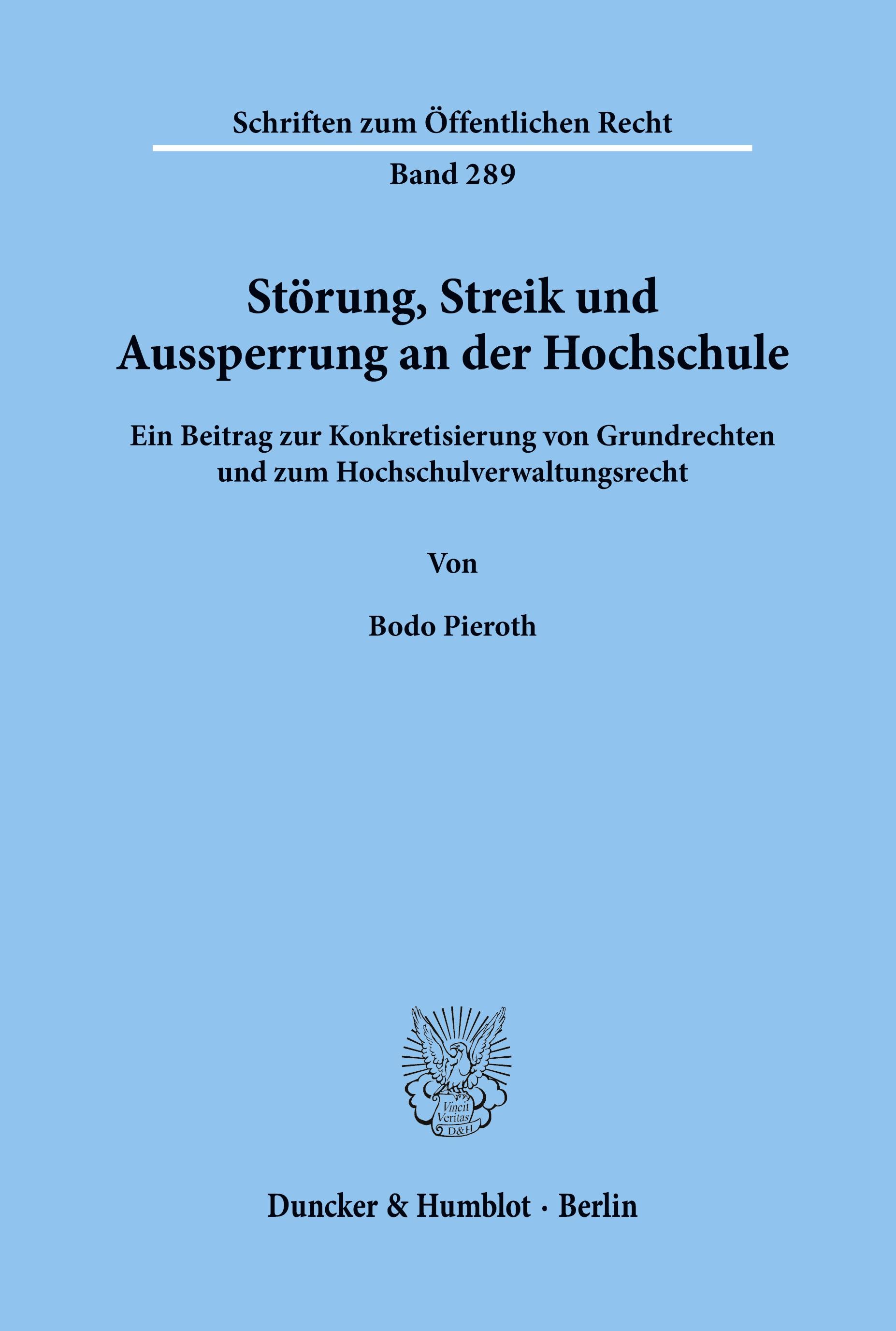 Störung, Streik und Aussperrung an der Hochschule.