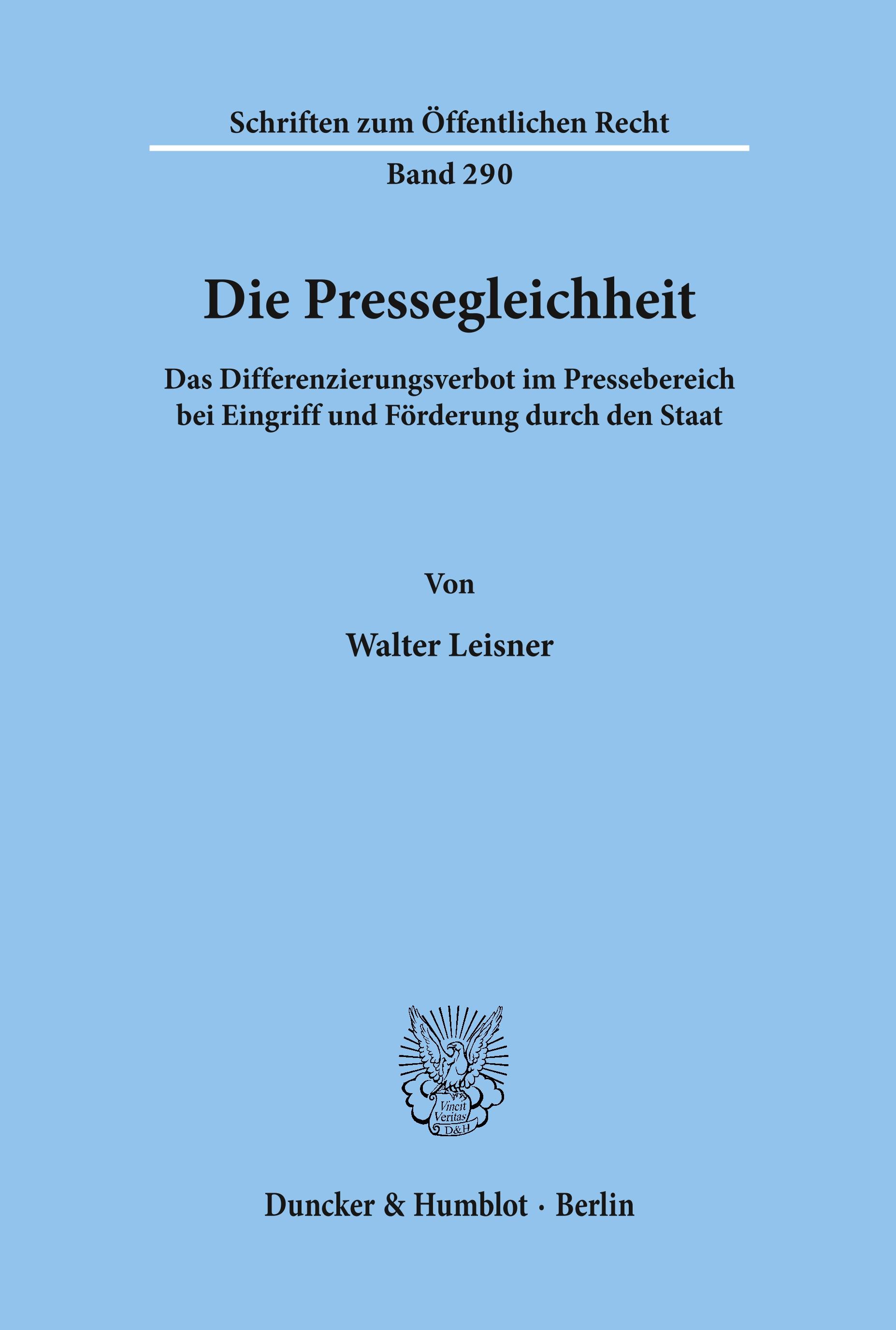 Die Pressegleichheit.