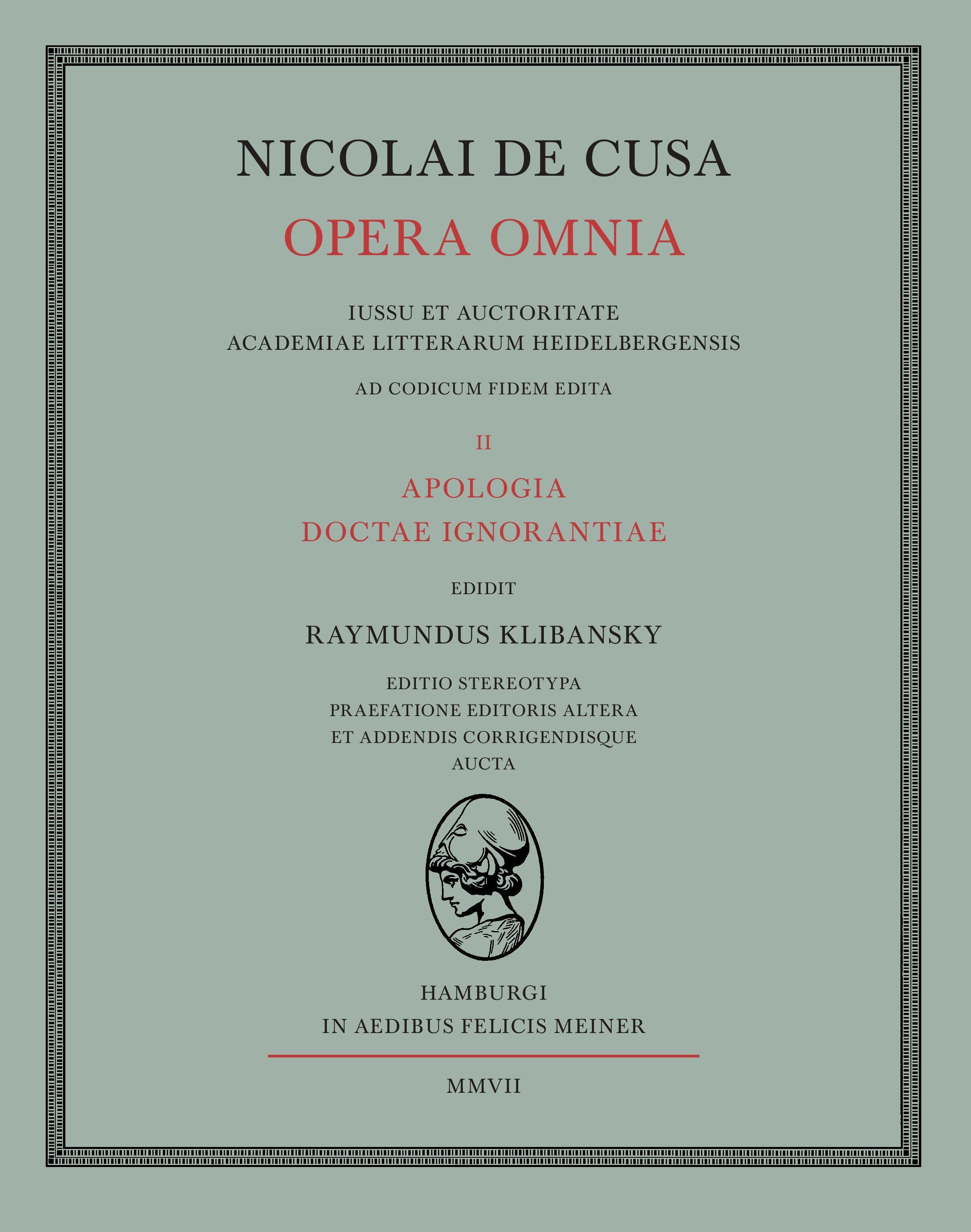 Nicolai de Cusa Opera omnia