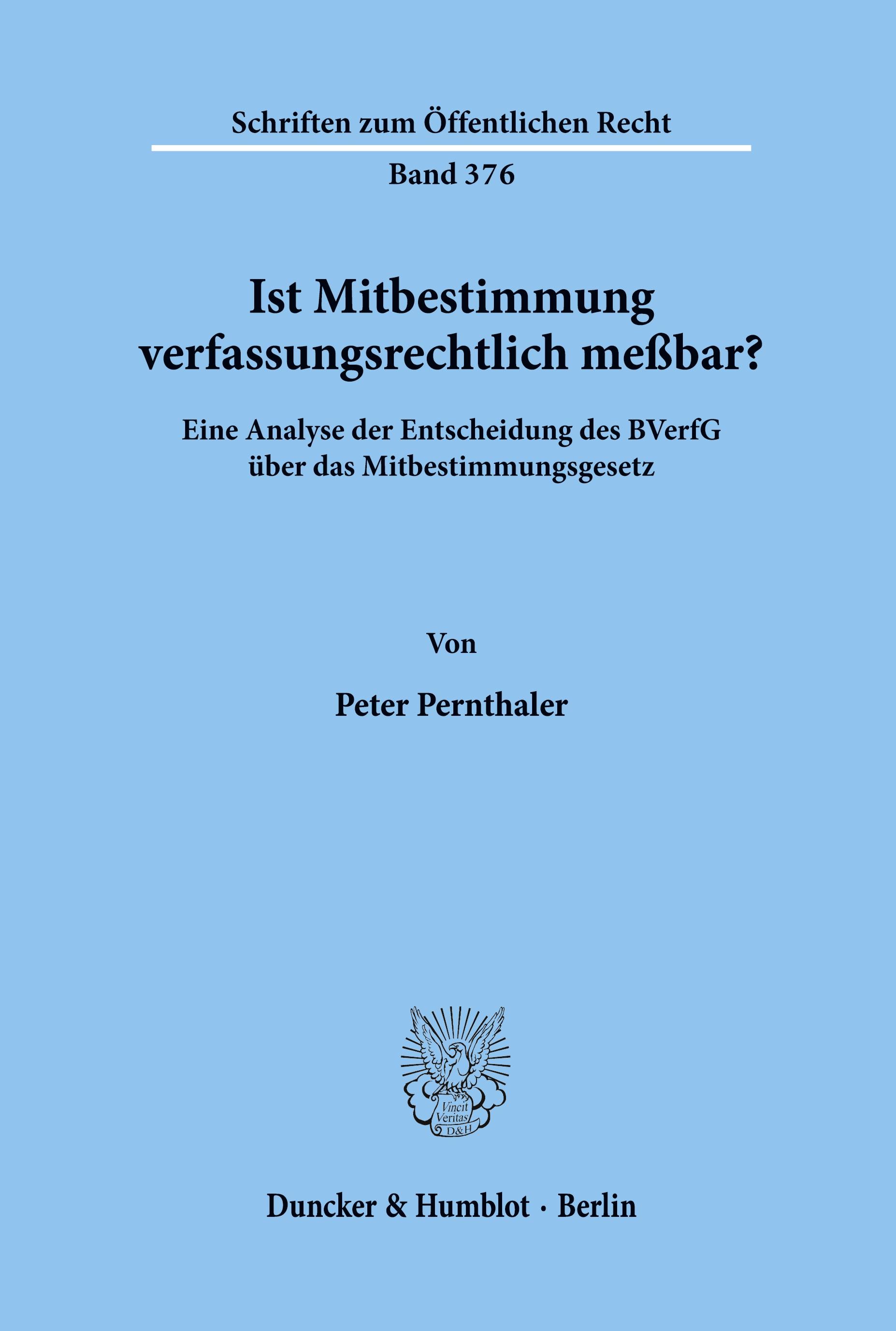 Ist Mitbestimmung verfassungsrechtlich meßbar?