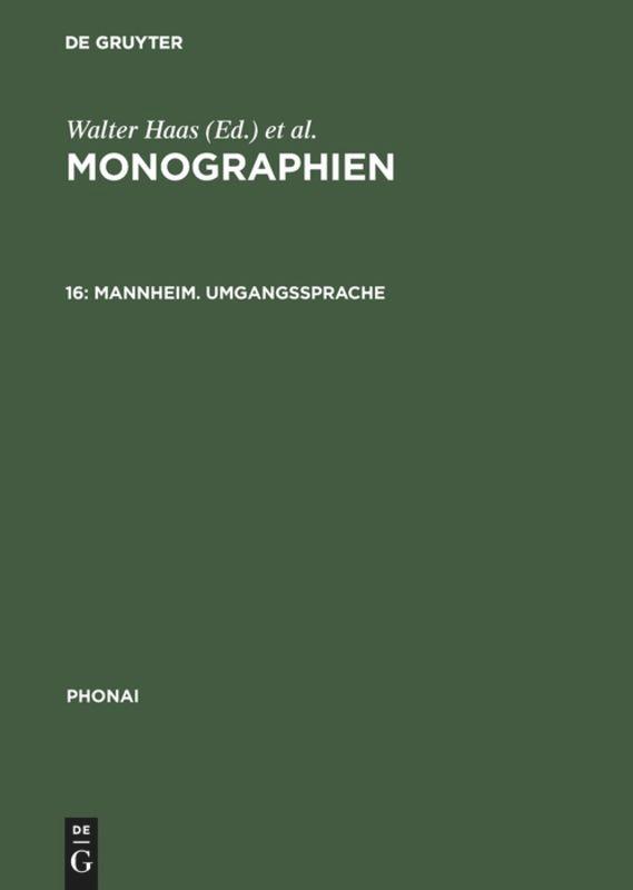 Mannheim. Umgangssprache