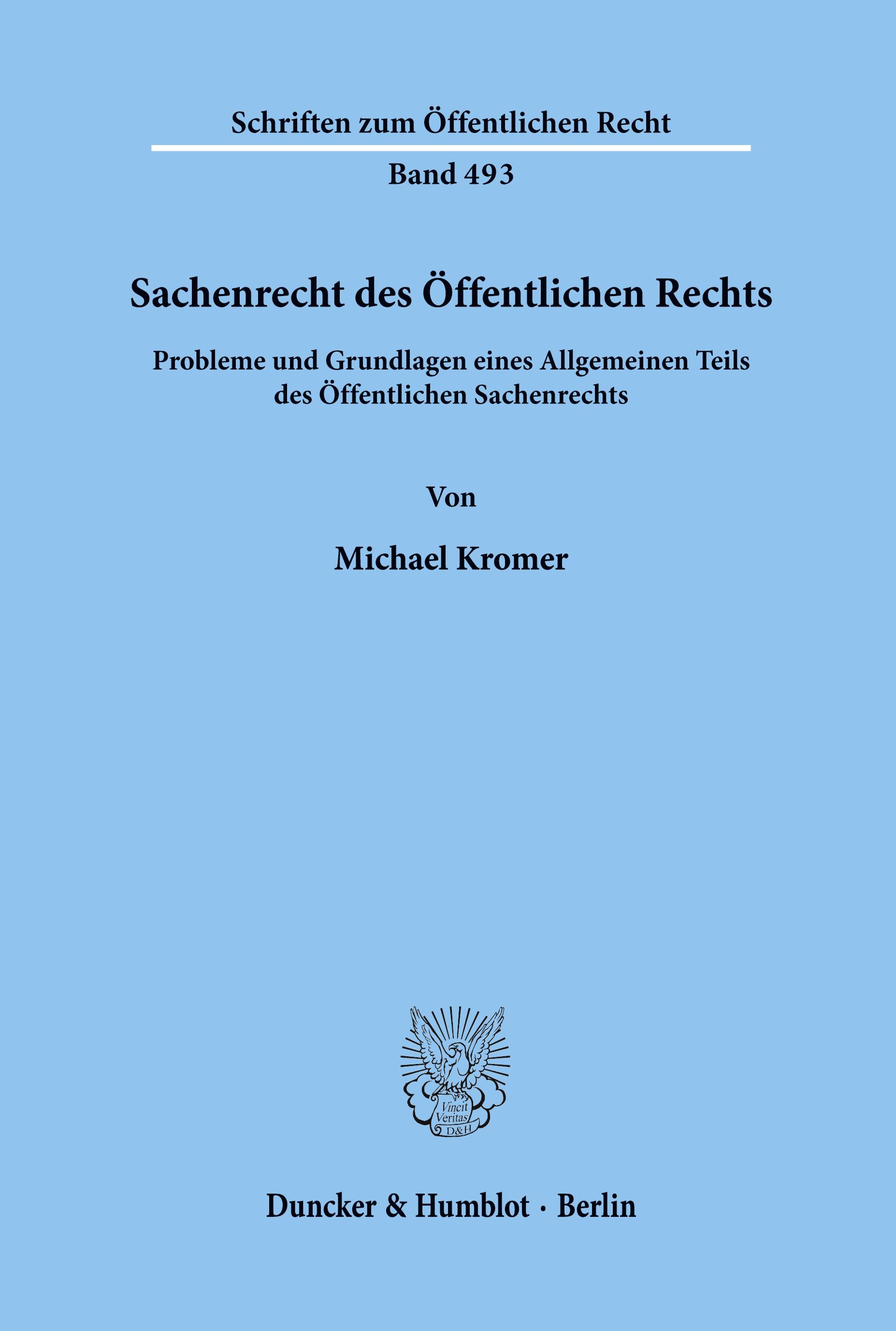 Sachenrecht des Öffentlichen Rechts.