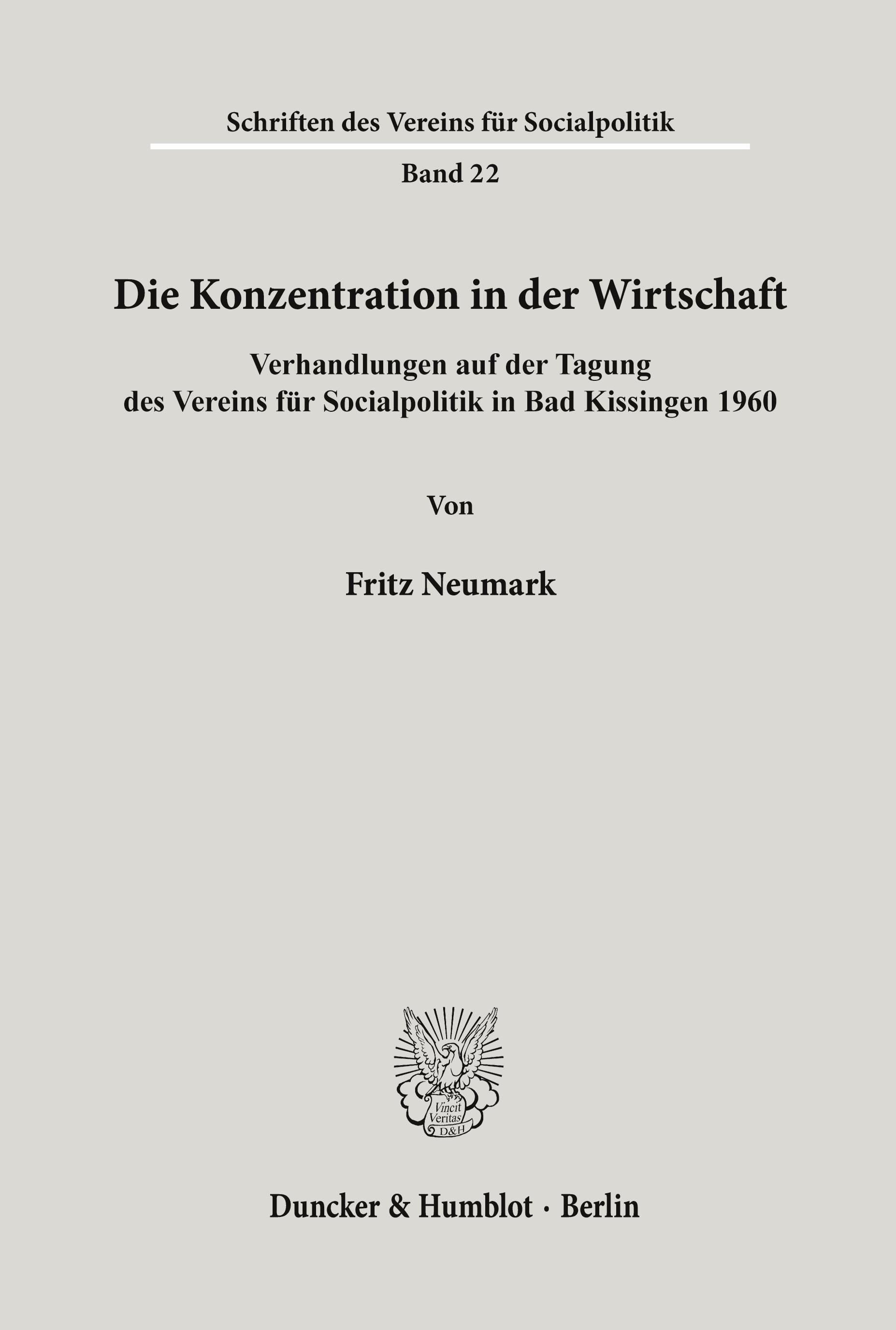 Die Konzentration in der Wirtschaft.