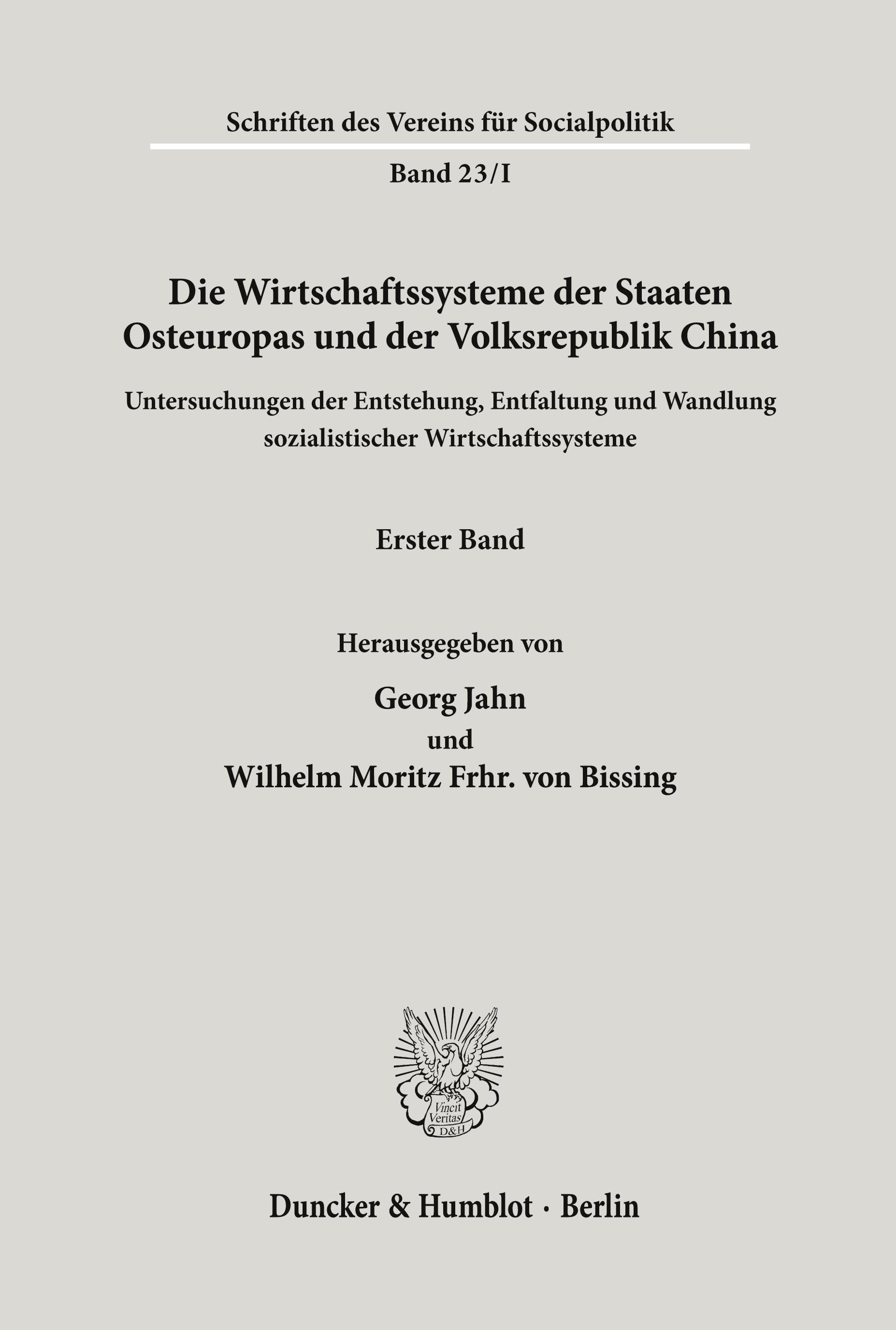 Die Wirtschaftssysteme der Staaten Osteuropas und der Volksrepublik China.