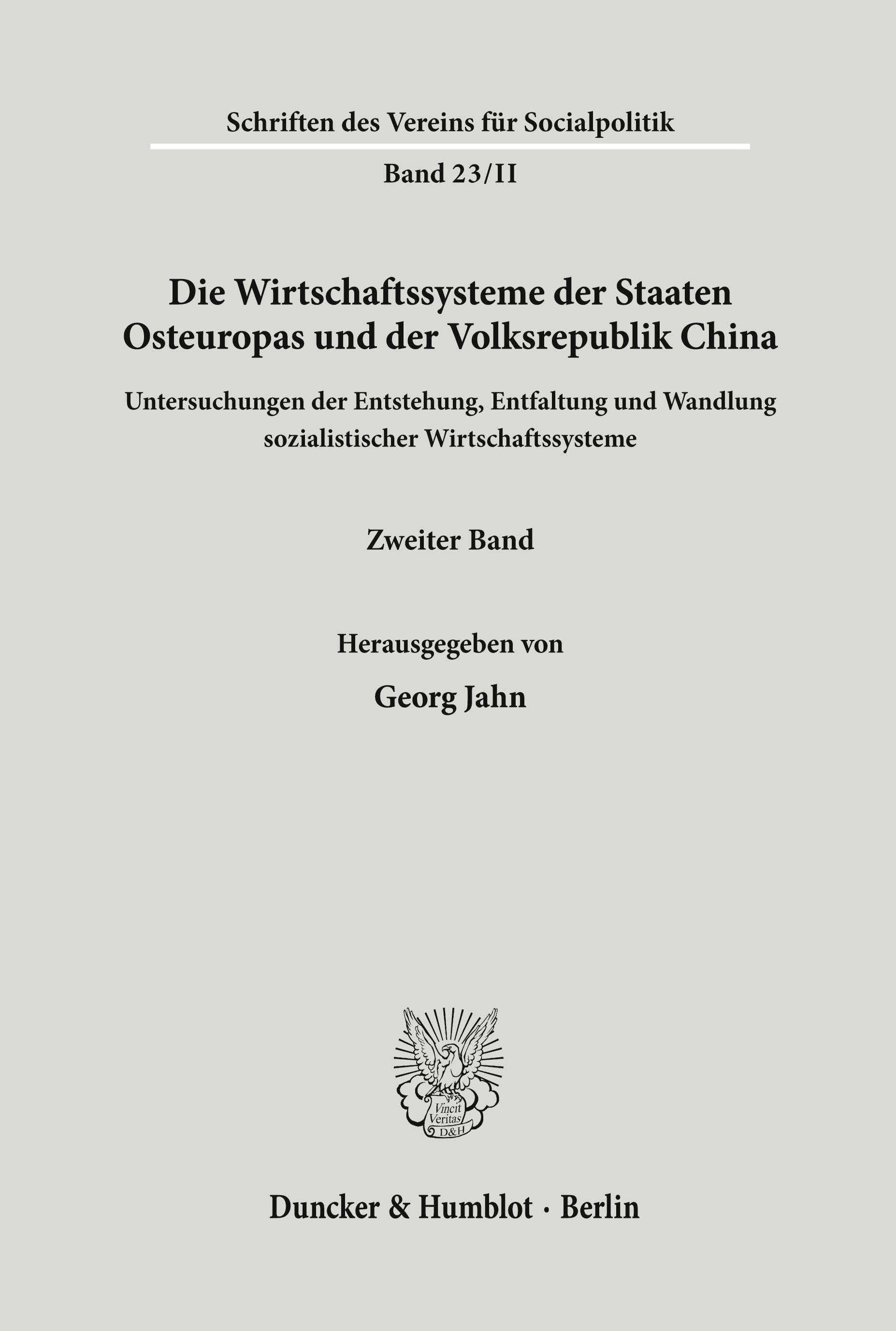 Die Wirtschaftssysteme der Staaten Osteuropas und der Volksrepublik China.