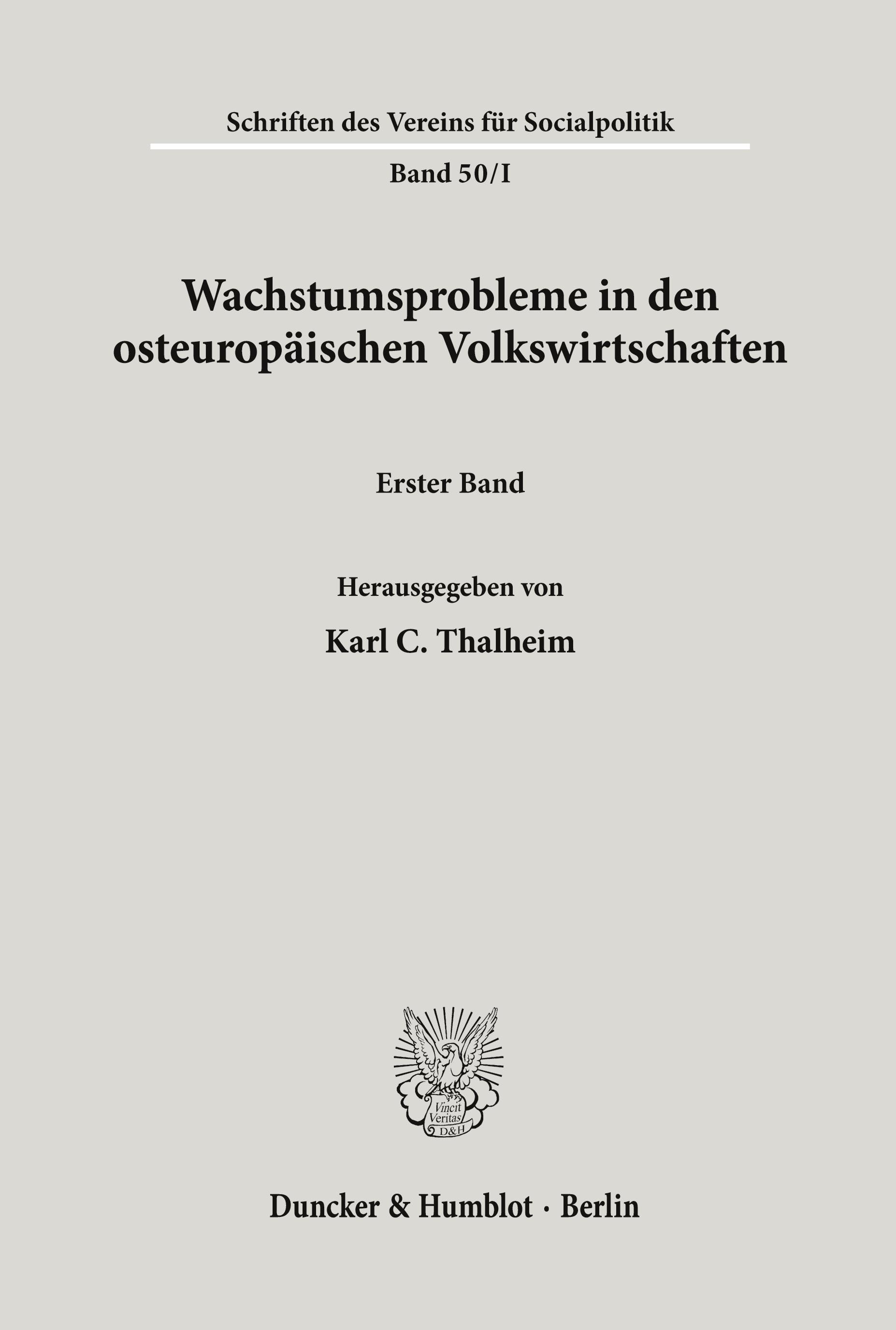 Wachstumsprobleme in den osteuropäischen Volkswirtschaften.