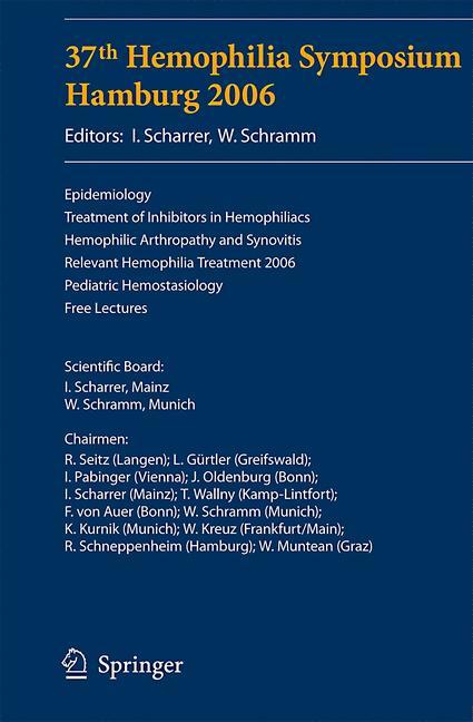 37th Hemophilia Symposium Hamburg 2006